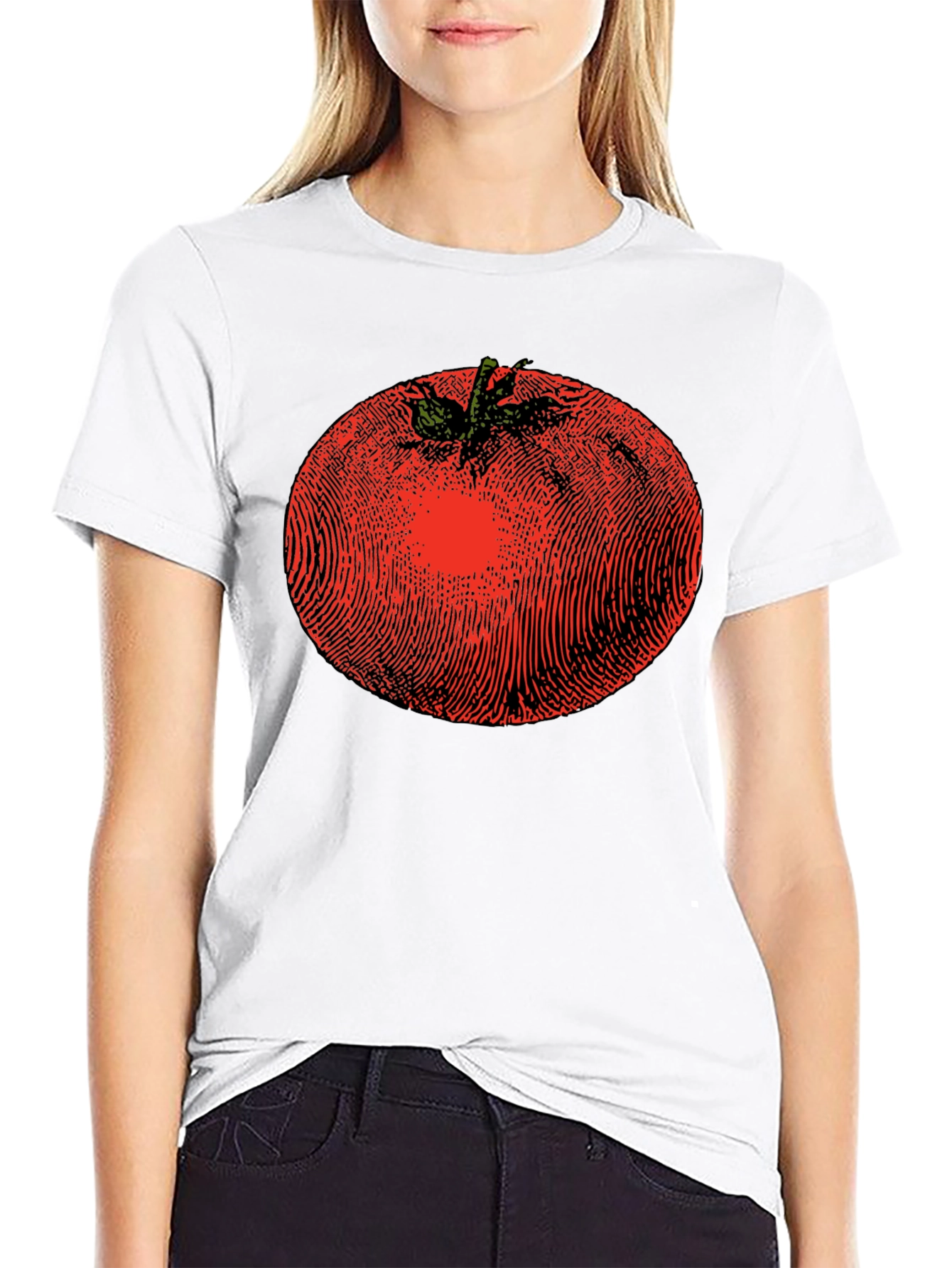 Black Tomato Graphic Print Black T-Shirt view 9