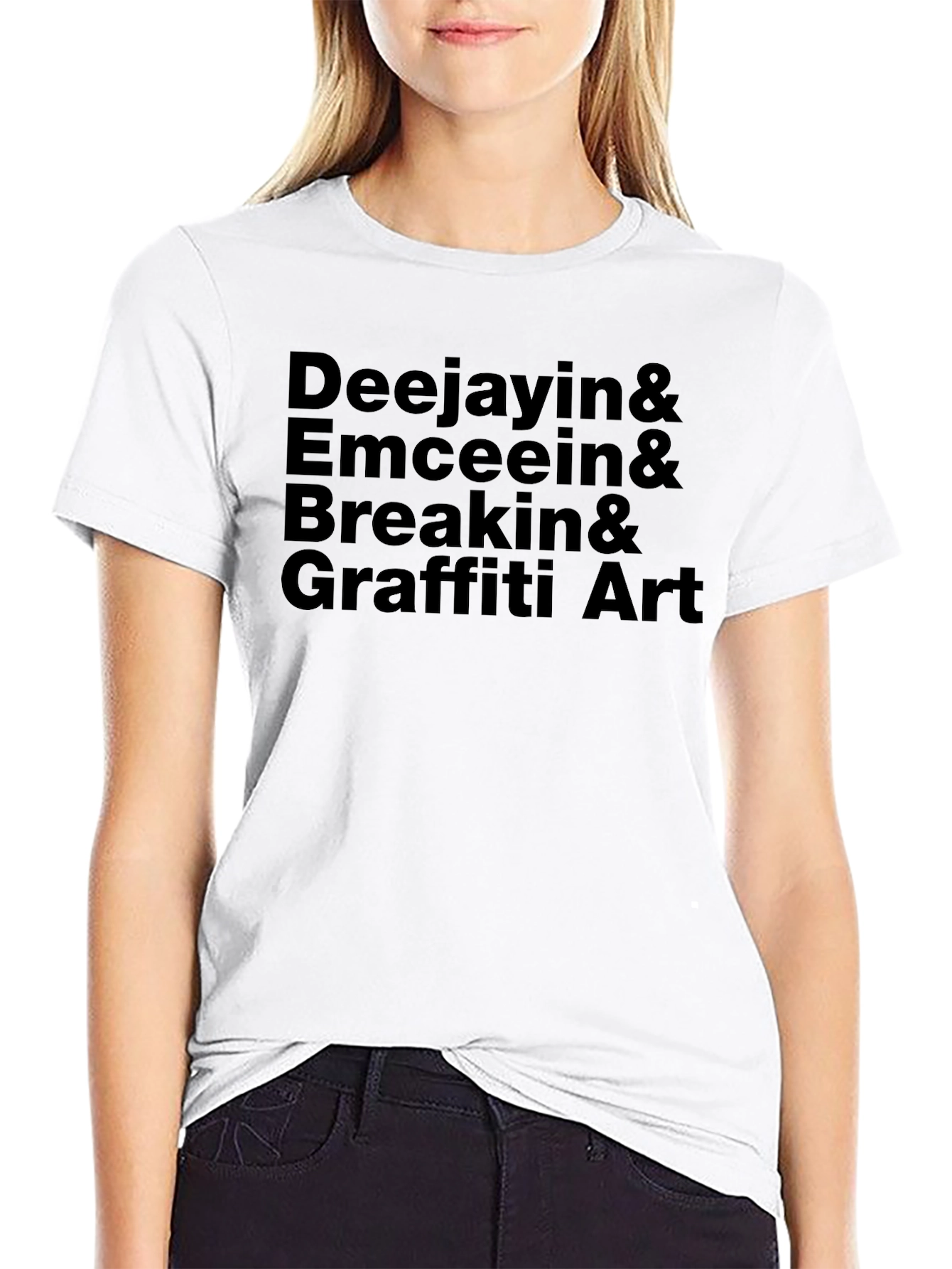 Black Deejaying Emceeing Breakin Graffiti Art T-Shirt view 9