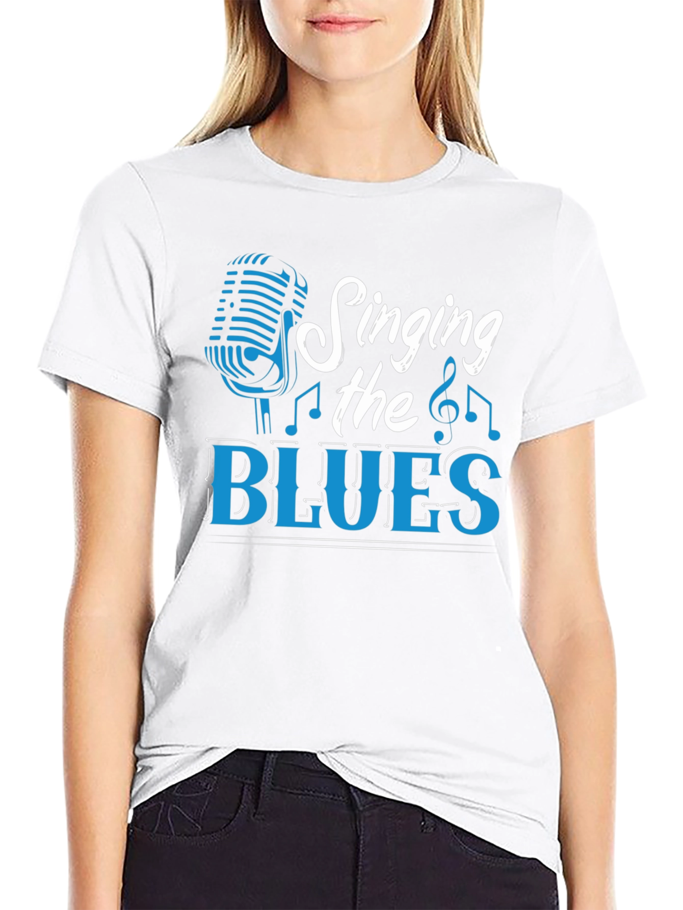 Black Singing the Blues Graphic Tee view 9