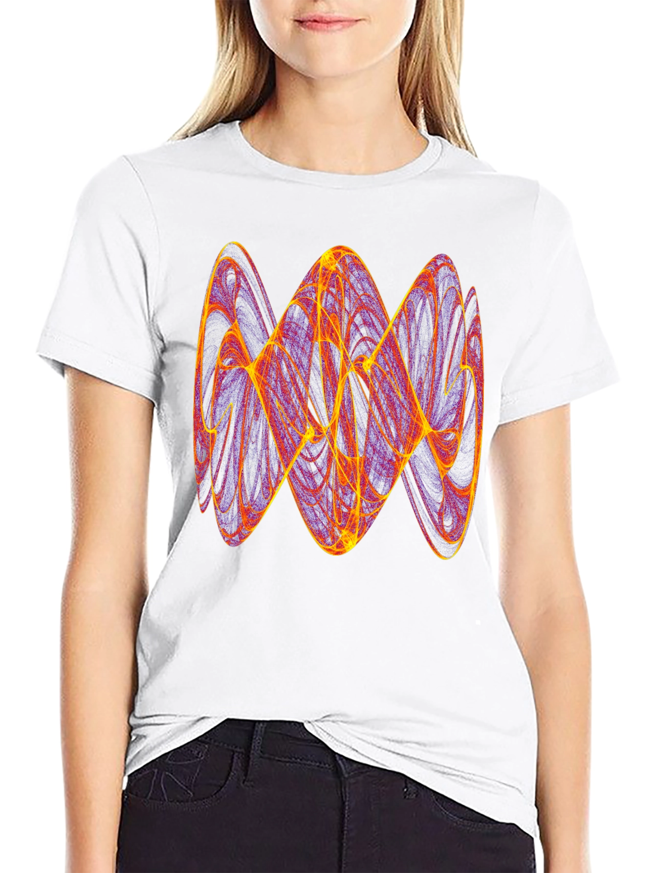 Abstract Fractal Graphic Tee - Trendy Men's T-Shirt - 9