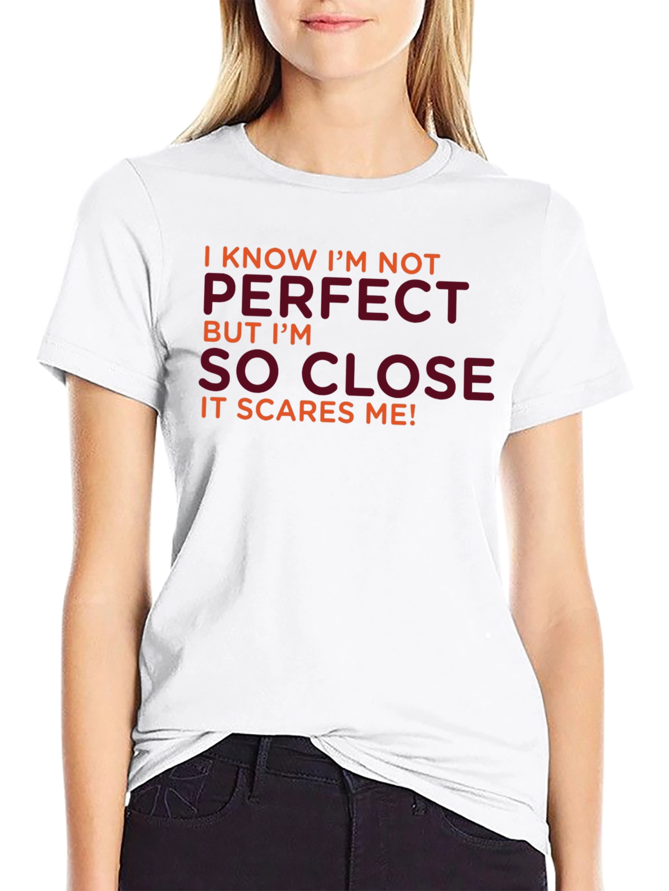 Black Funny Sarcastic T-Shirt - Close to Perfect view 9