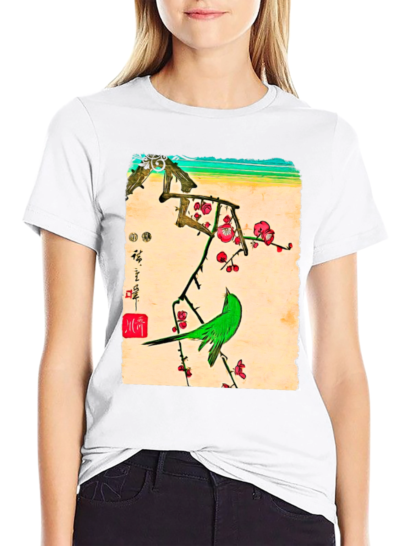 Black Bird & Blossom Graphic Tee view 9