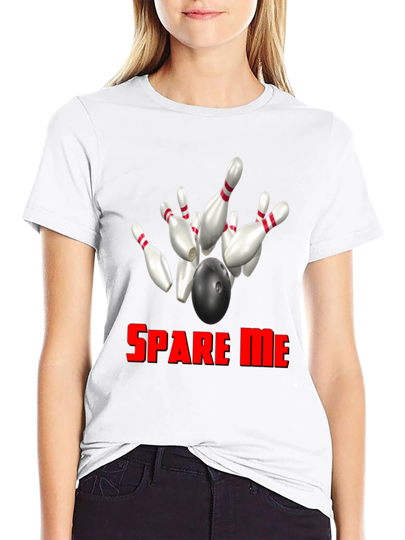 Black Spare Me Bowling T-Shirt view 9