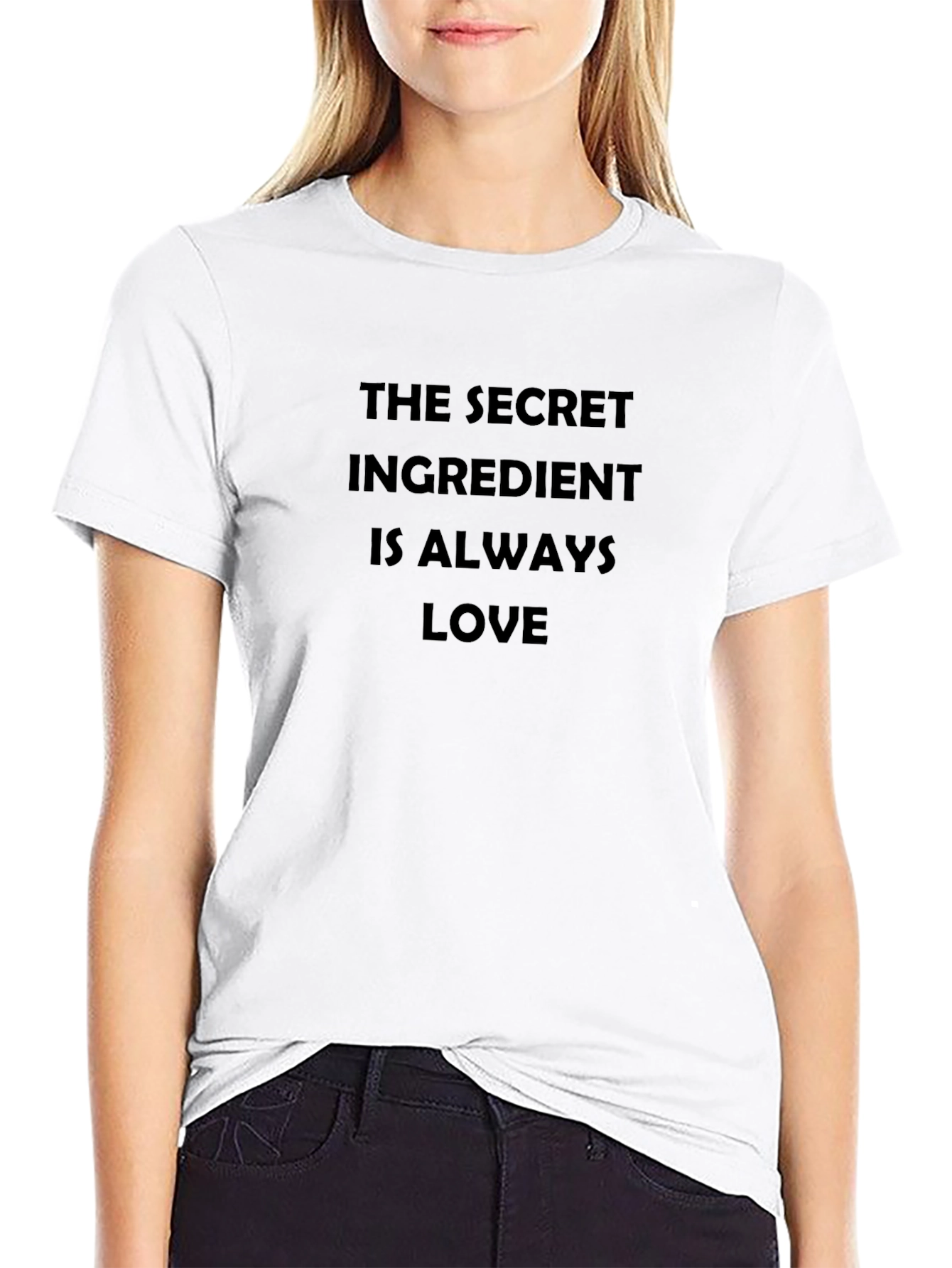 Black Secret Ingredient Love T-Shirt - Black Cotton view 9