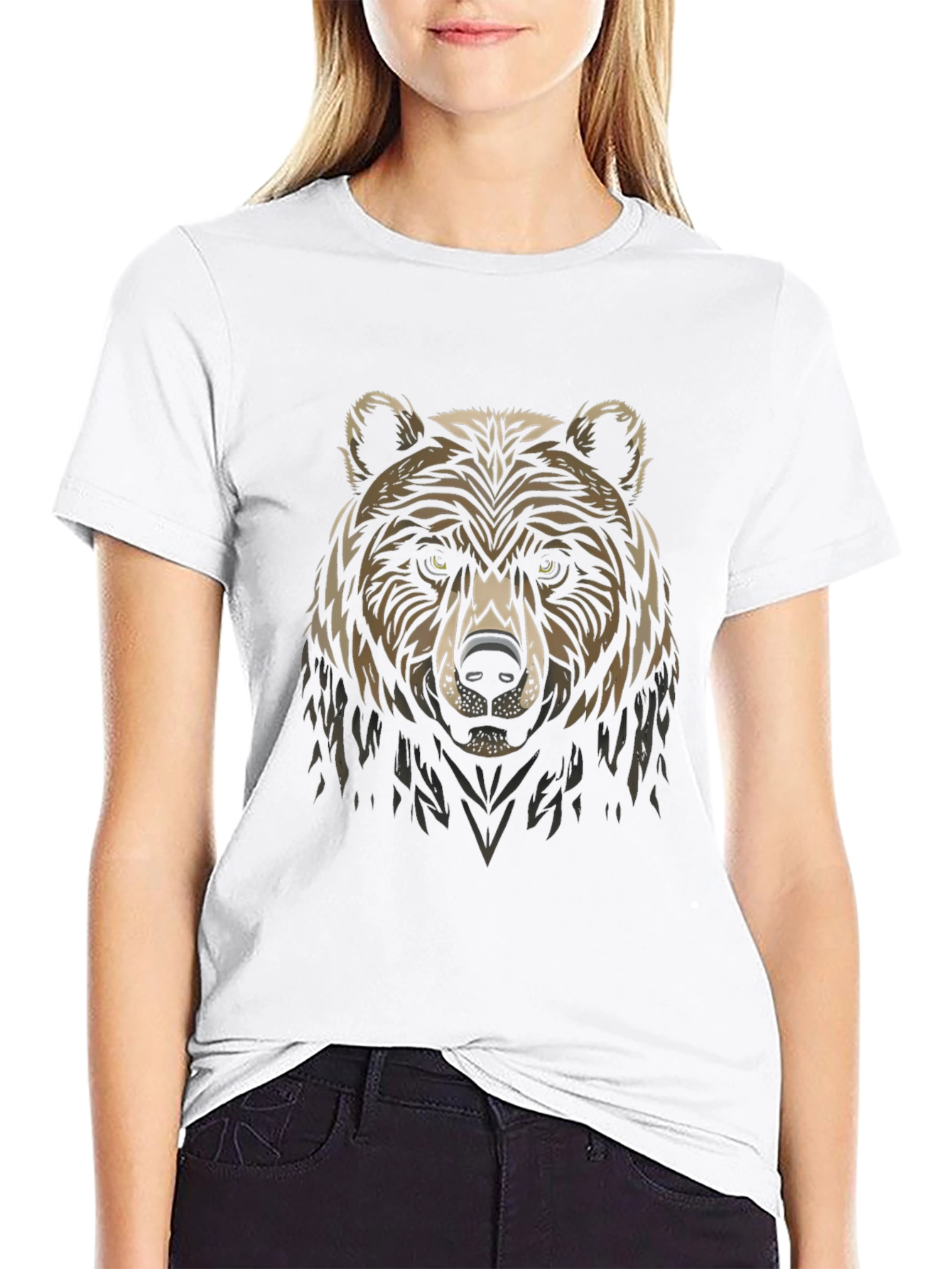 Black Bear Graphic Black T-Shirt - Stylish Animal Tee view 9