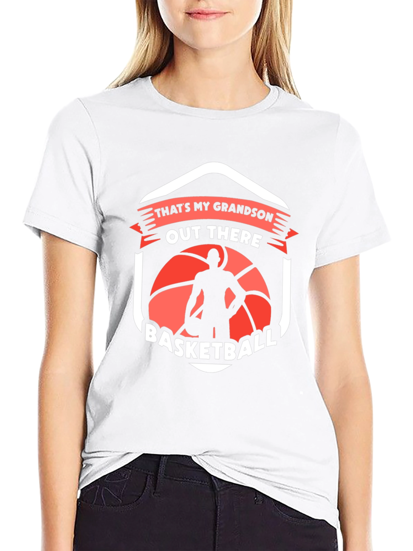 Black That's My Grandson Basketball T-Shirt view 9