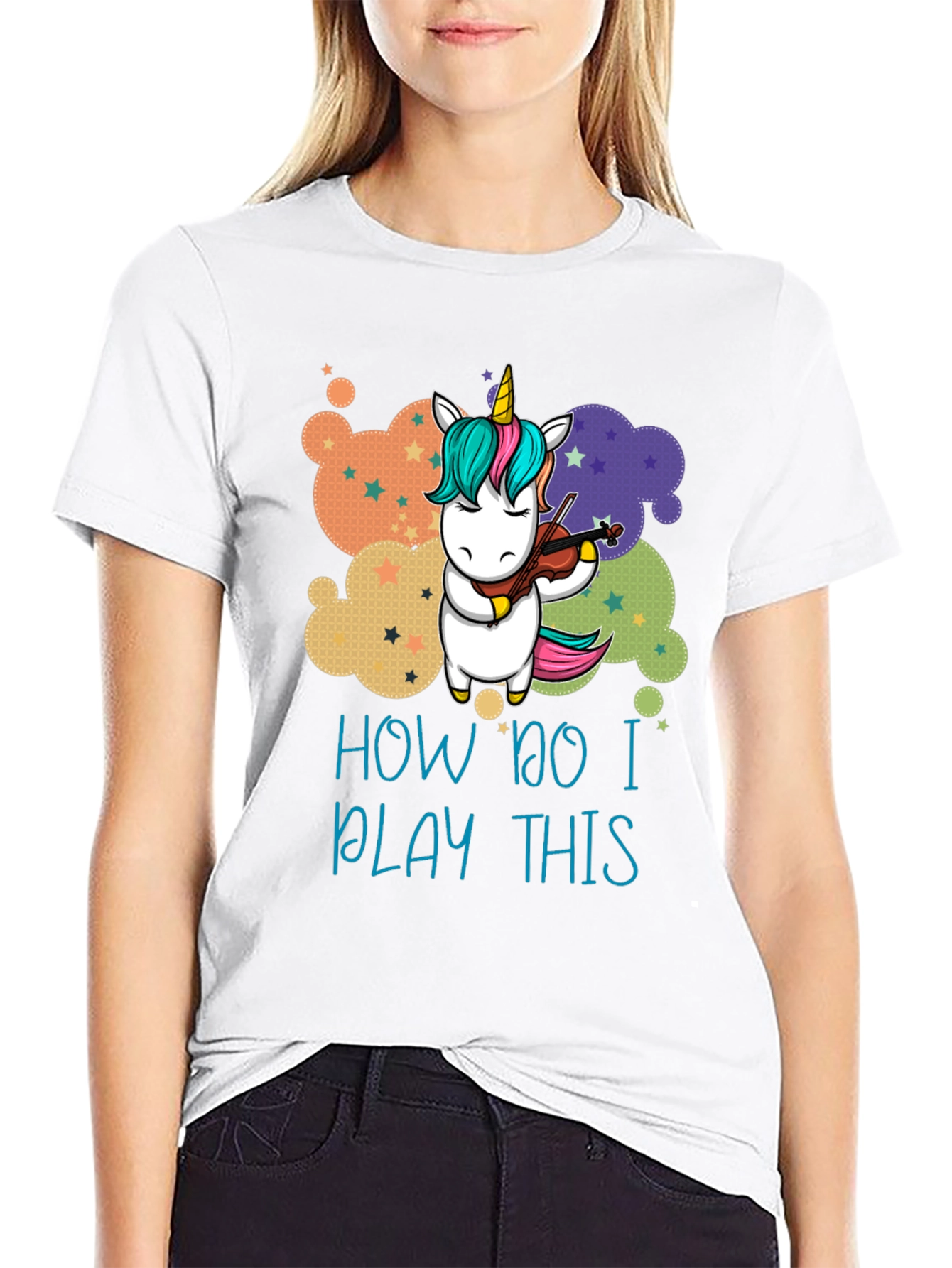 Black Unicorn Violinist Tee - How Do I Play This? view 9