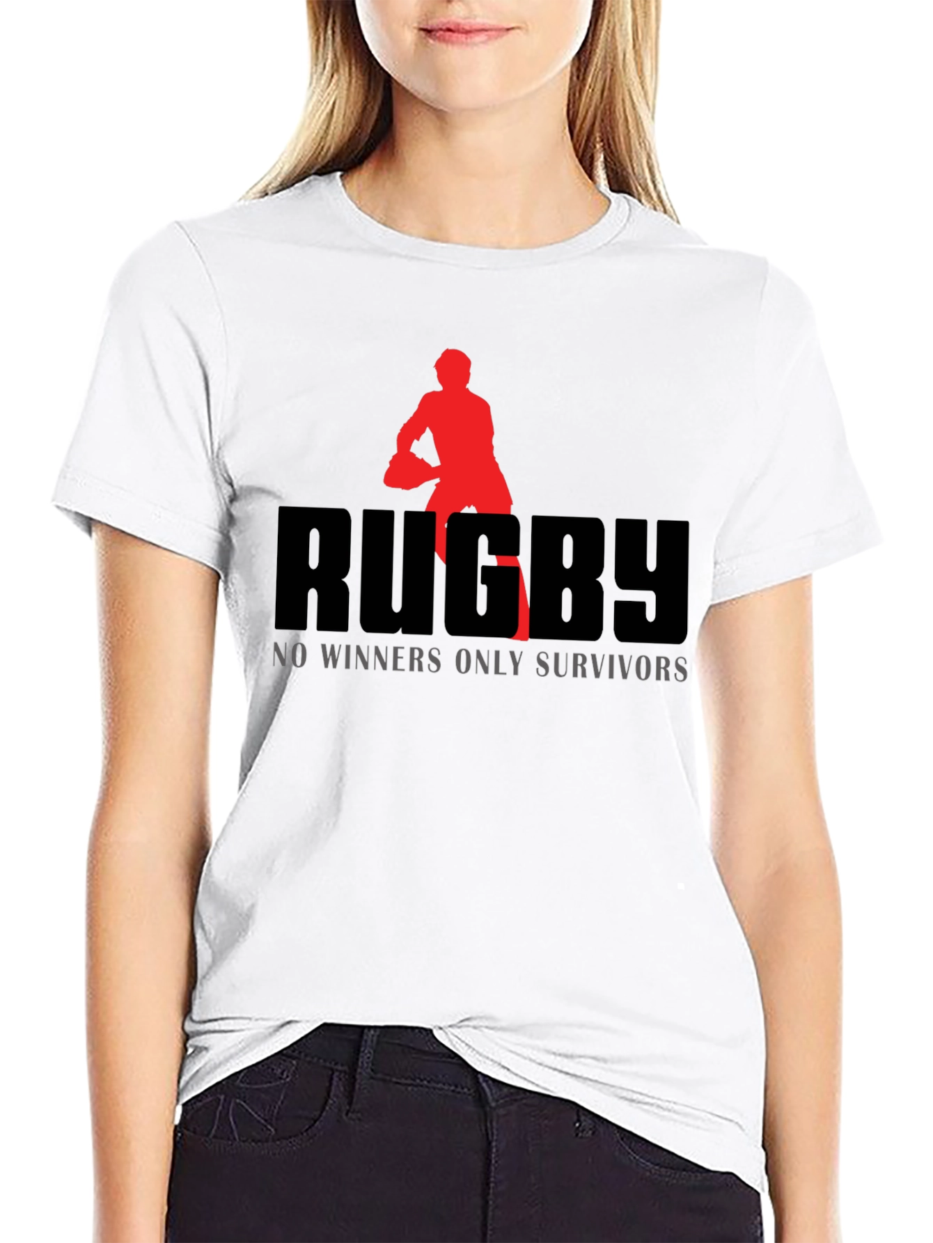 Black Rugby Survivor T-Shirt view 9