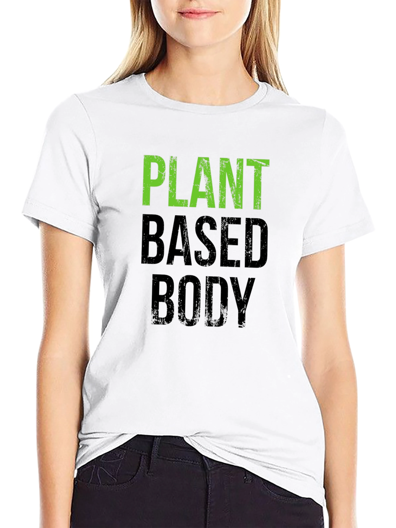 Black Plant Based Body T-Shirt - Vegan Fitness Apparel view 9