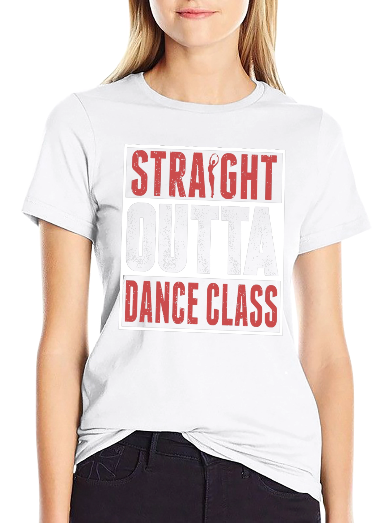 Black Straight Outta Dance Class Black T-Shirt view 9