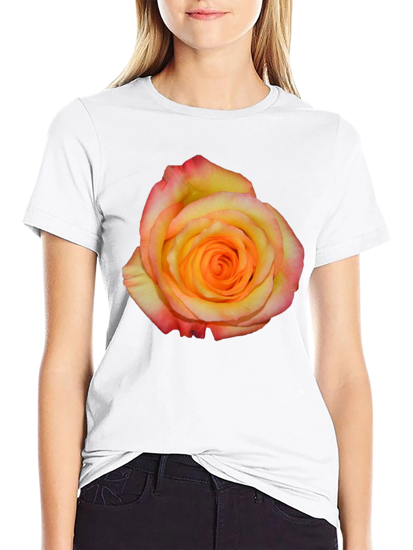 Black Rose Graphic Black T-Shirt view 9