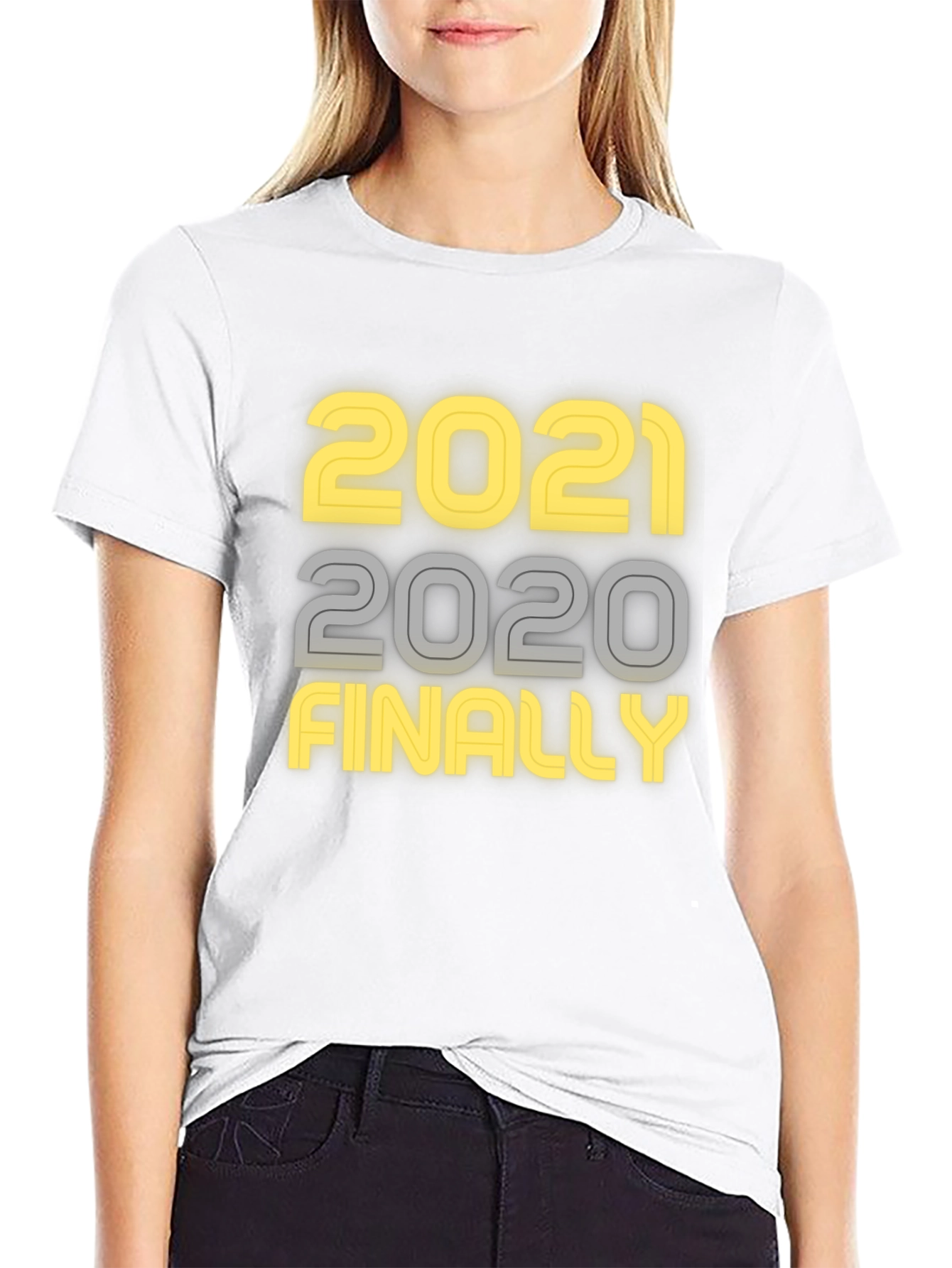 Black 2021 Finally T-Shirt - Funny New Year's Tee view 9