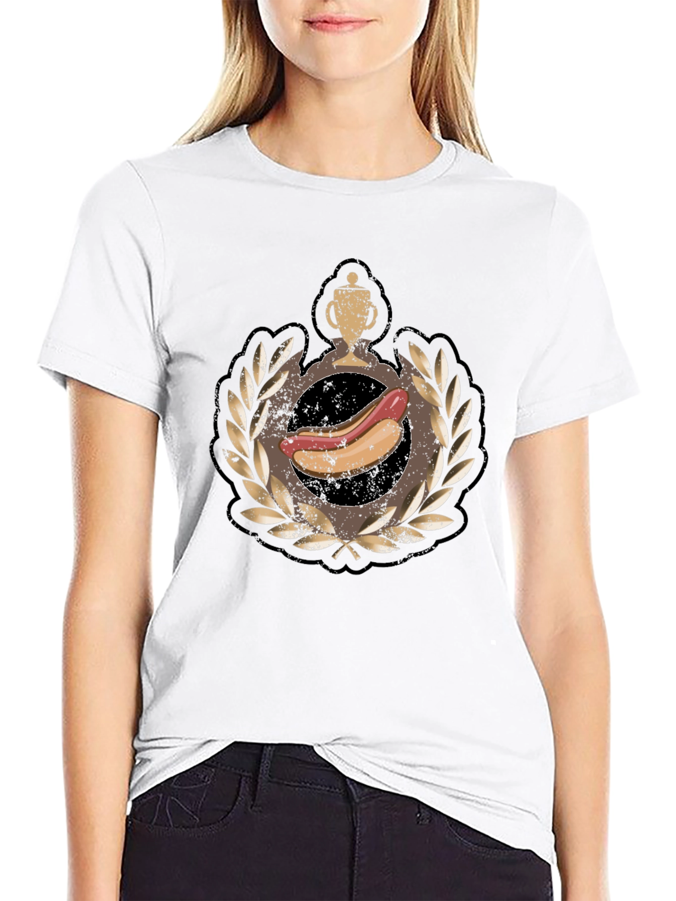 Black Hot Dog Champion Graphic Tee view 9