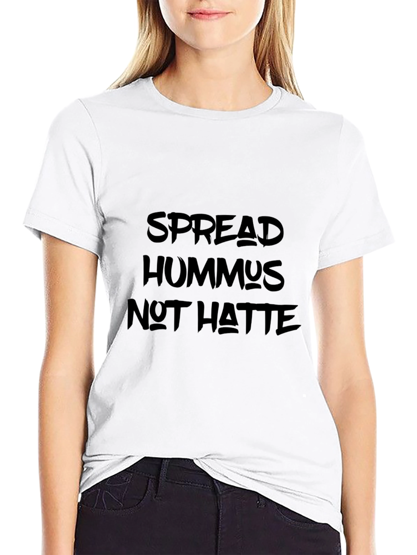 Black Spread Hummus Not Hatte T-Shirt view 9