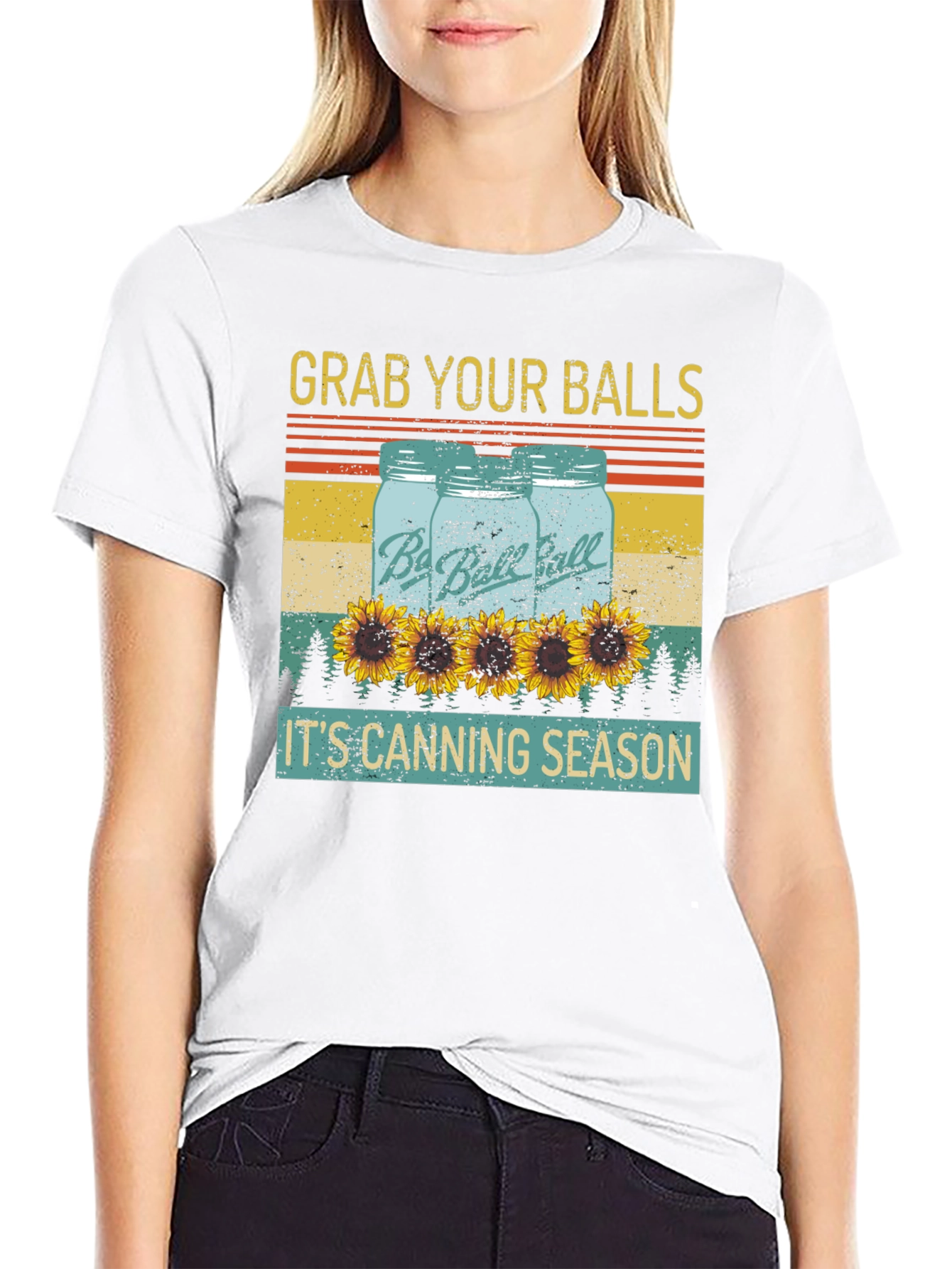 Black Grab Your Balls Canning Season T-Shirt view 9