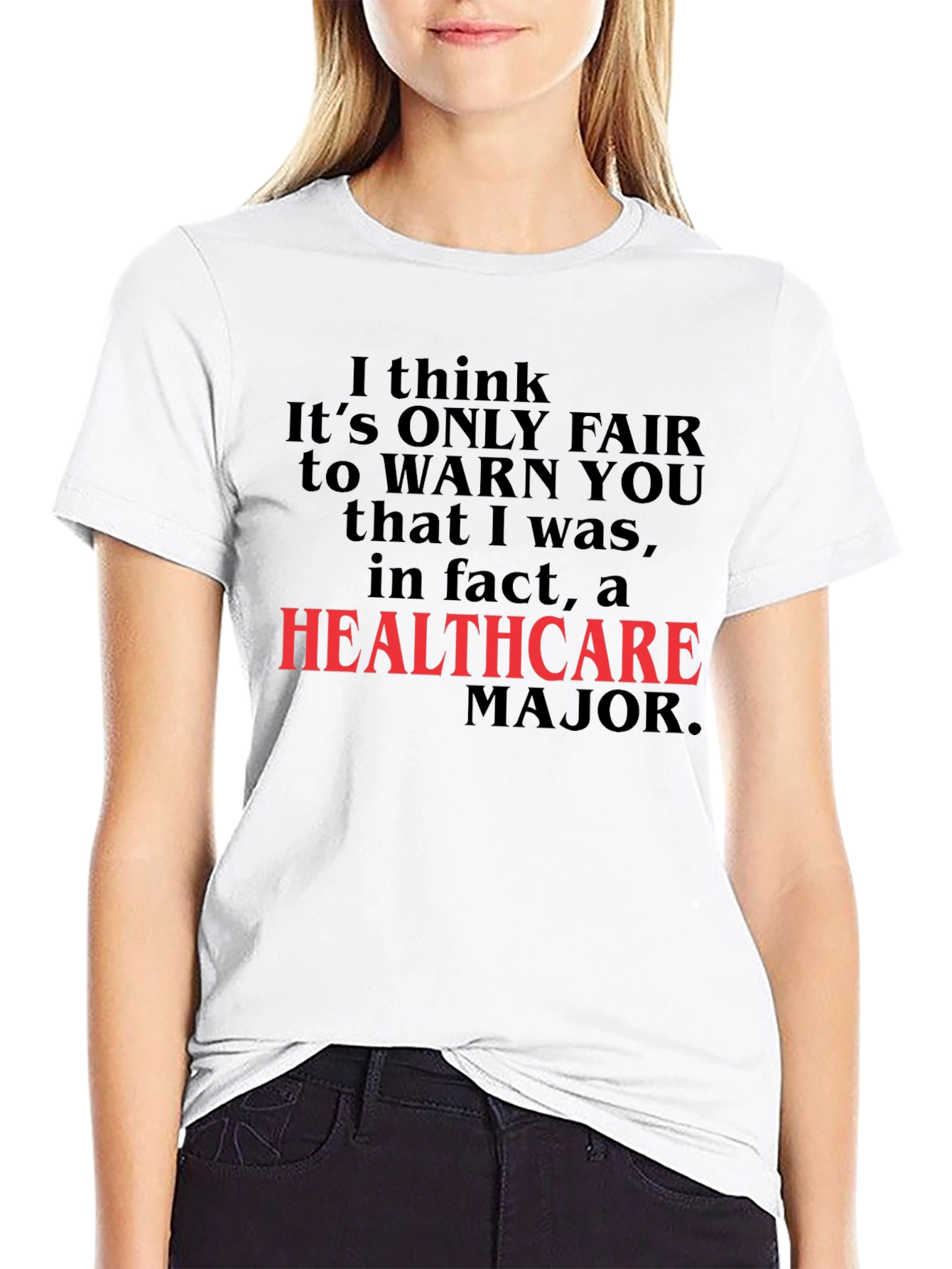 Black Healthcare Major Funny Novelty T-Shirt view 9