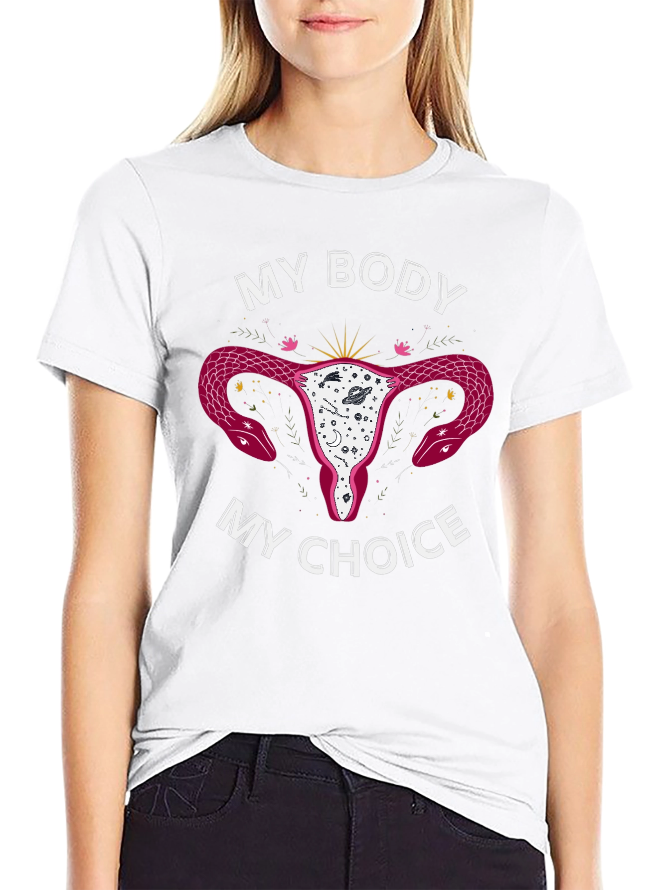 Black My Body My Choice Graphic T-Shirt view 9