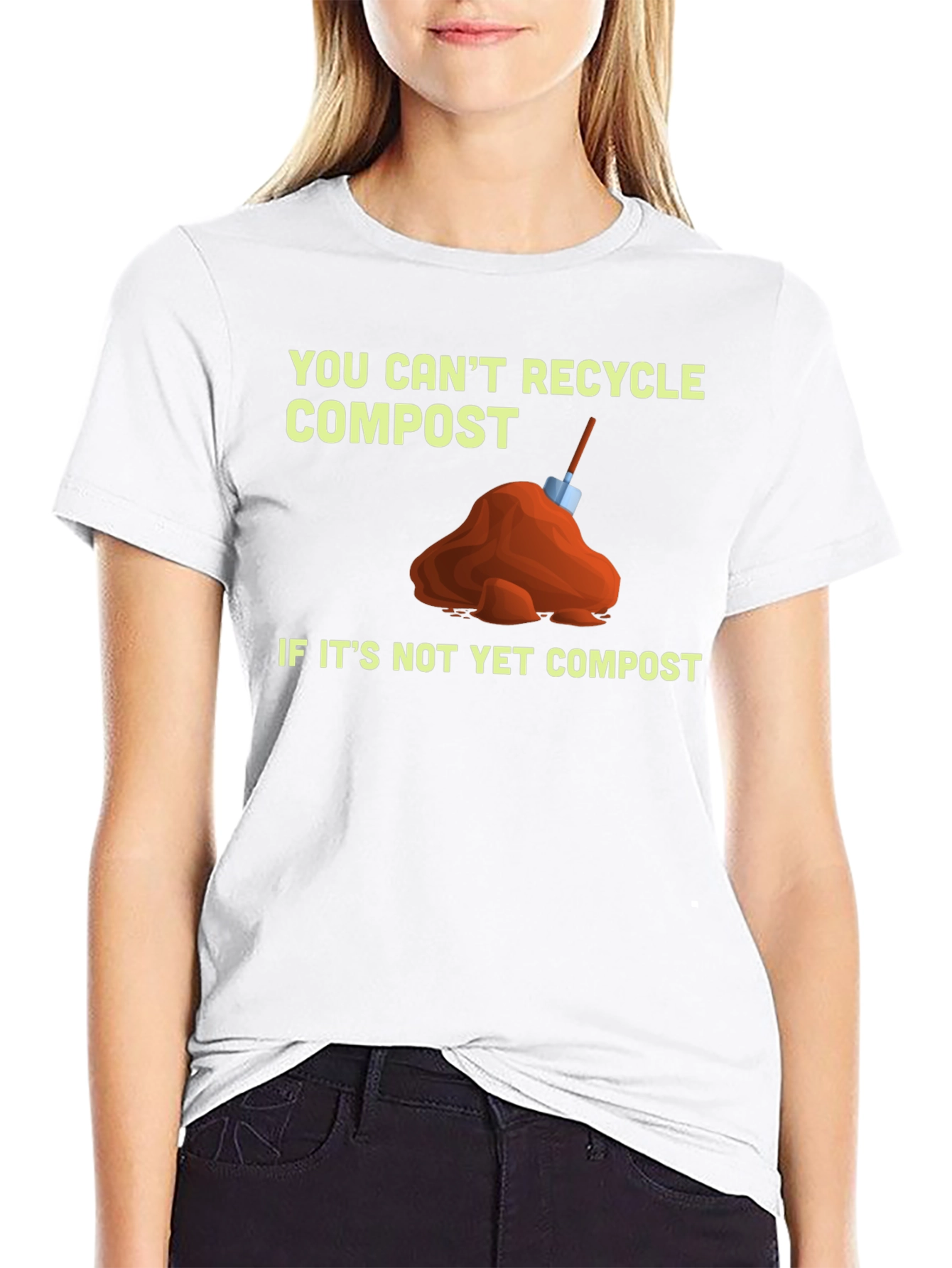 Black Funny Compost T-Shirt - Recycle Humor view 9