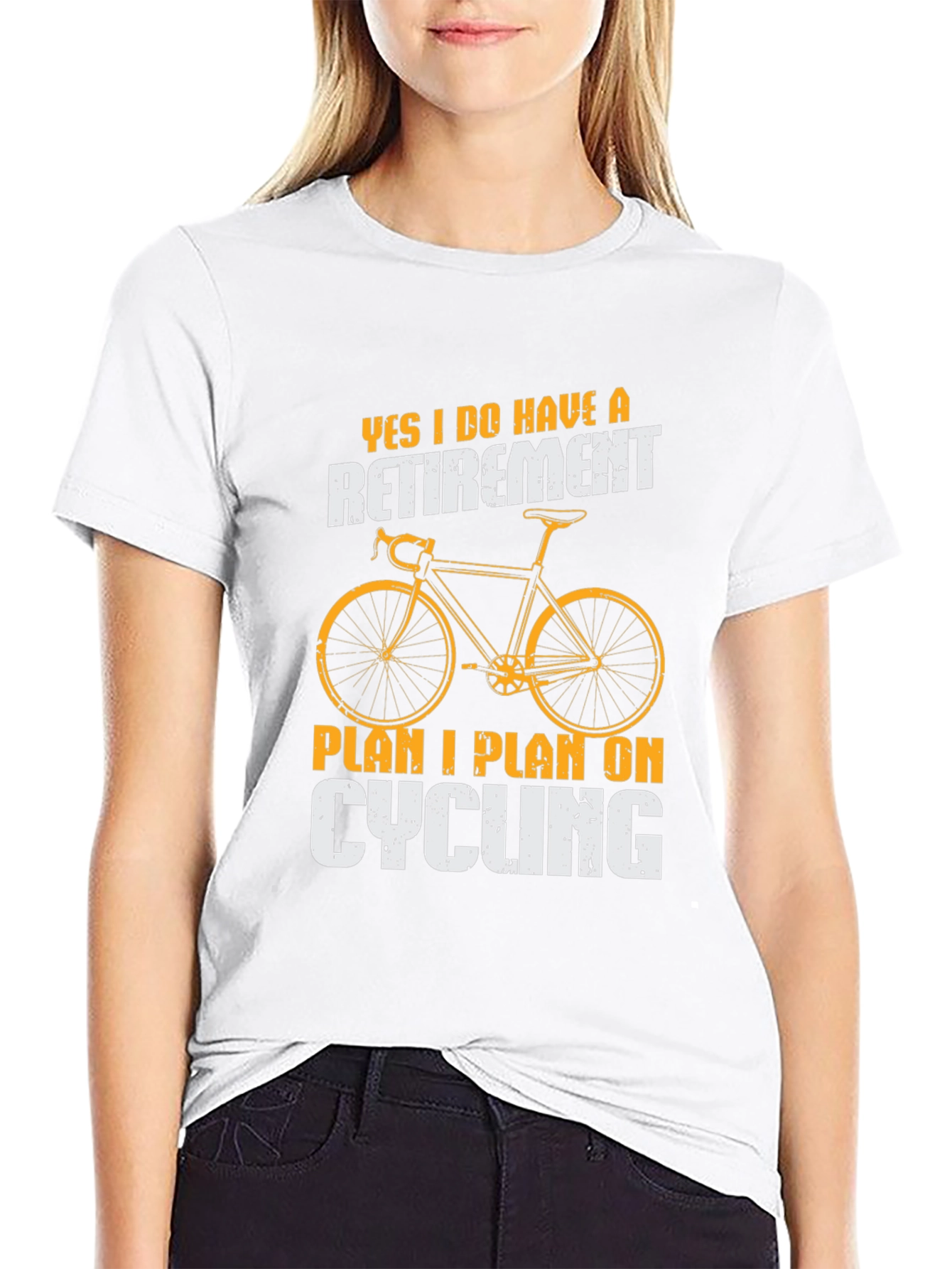 Black Cycling Retirement Plan T-Shirt view 9