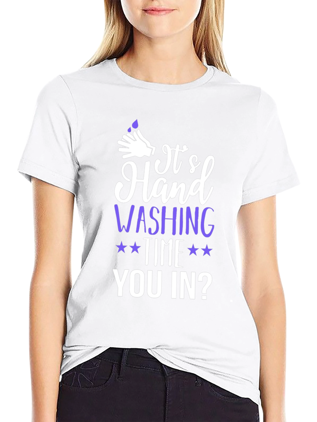 Black It's Hand Washing Time Graphic Tee view 9