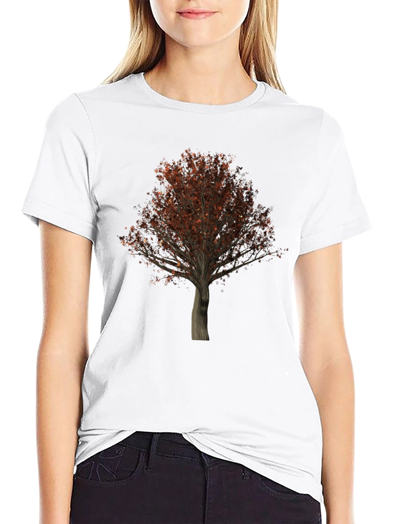 Black Tree Graphic Black T-Shirt - Nature Inspired Tee view 9
