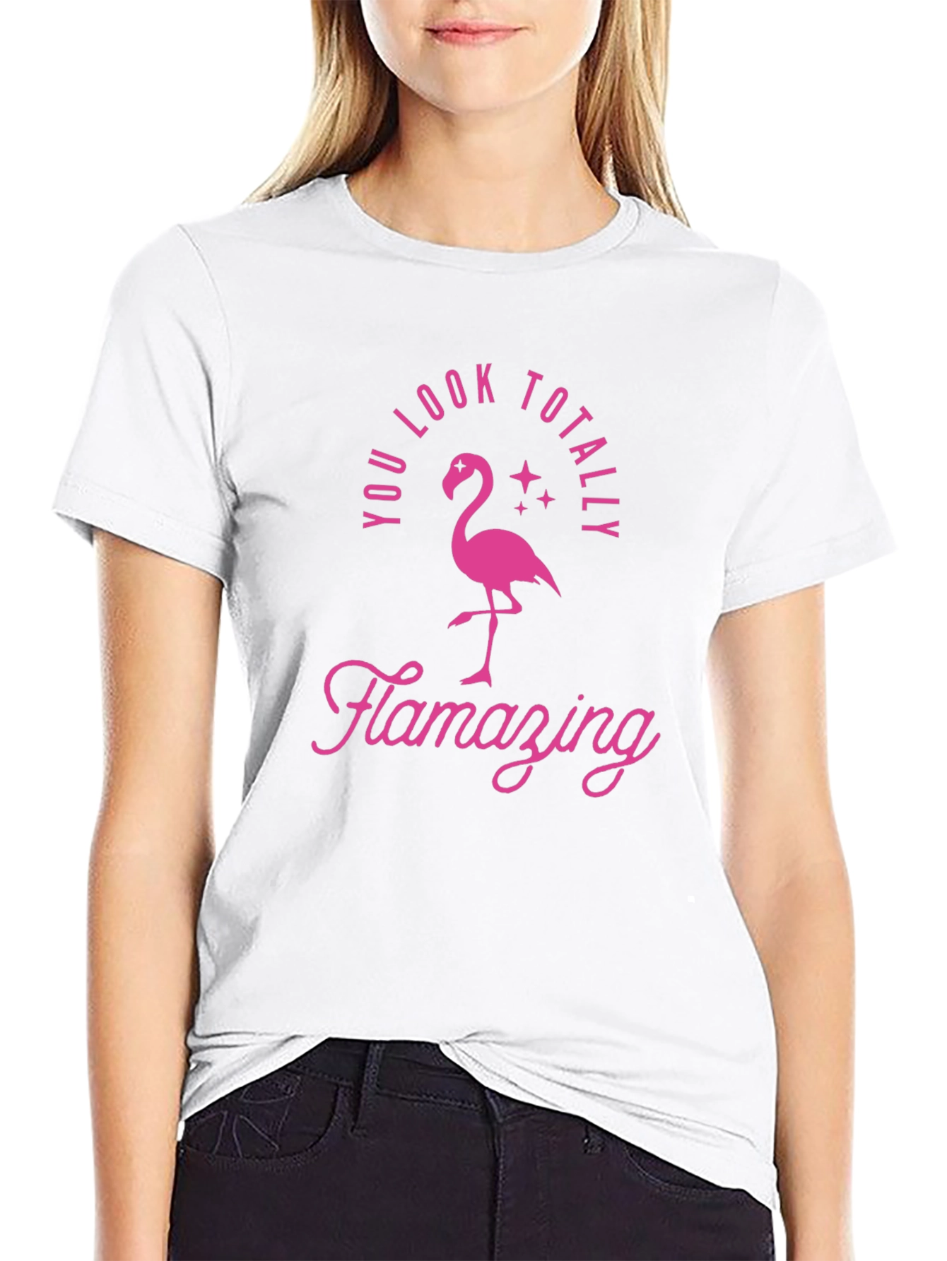 Black Flamazing Flamingo Graphic Tee - You Look Totally... view 9