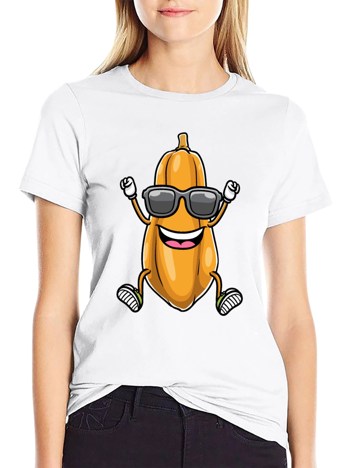 Black Cool Squash Cartoon T-Shirt view 9