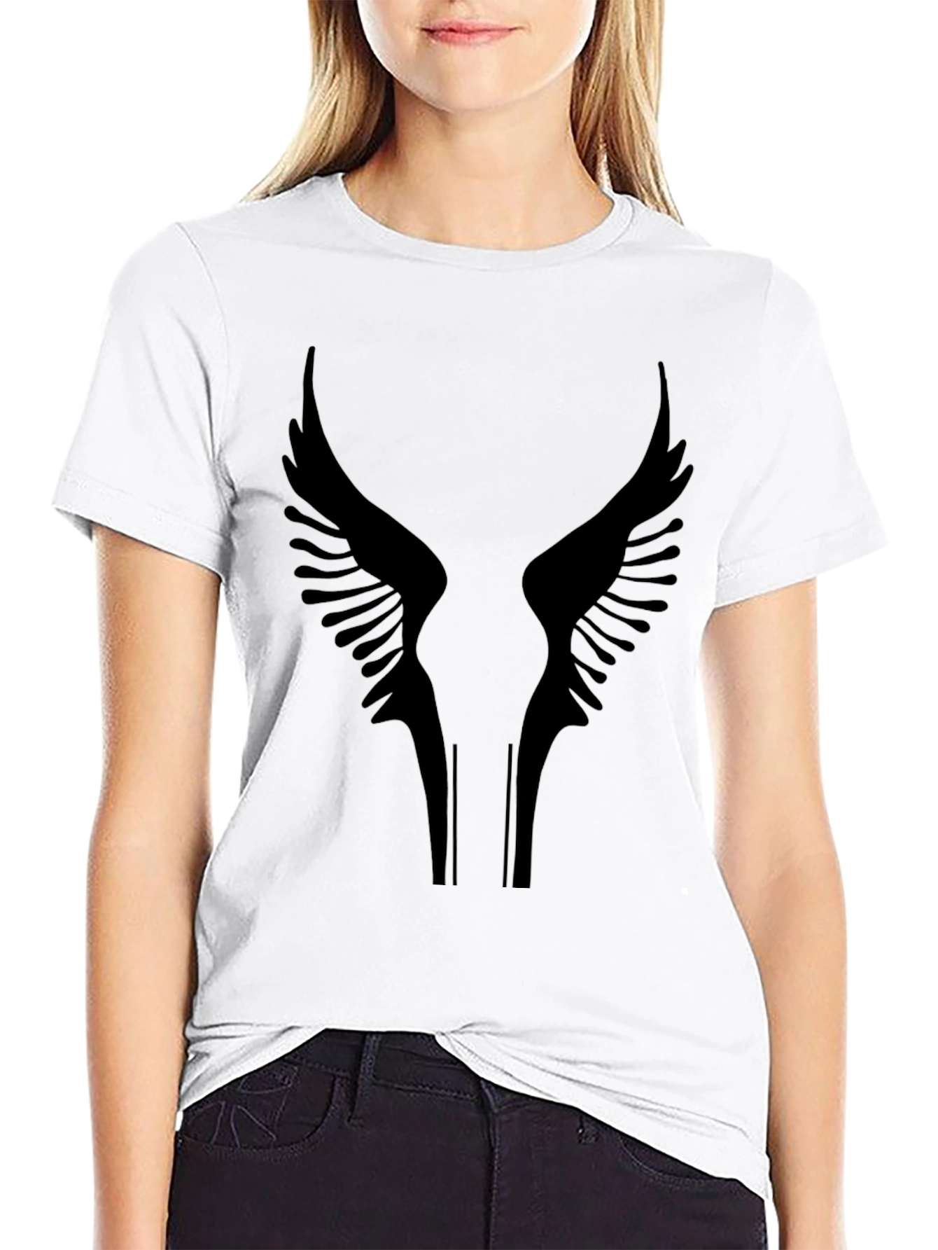 Black Black Wings Graphic Tee - Stylish and Unique Design view 9
