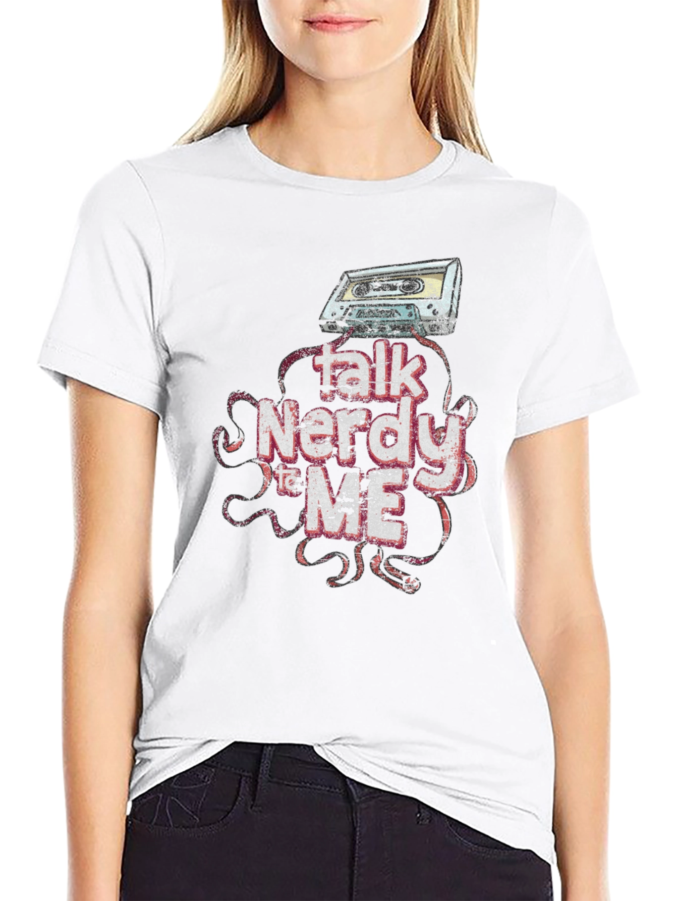 Black Talk Nerdy To Me Graphic Tee view 9