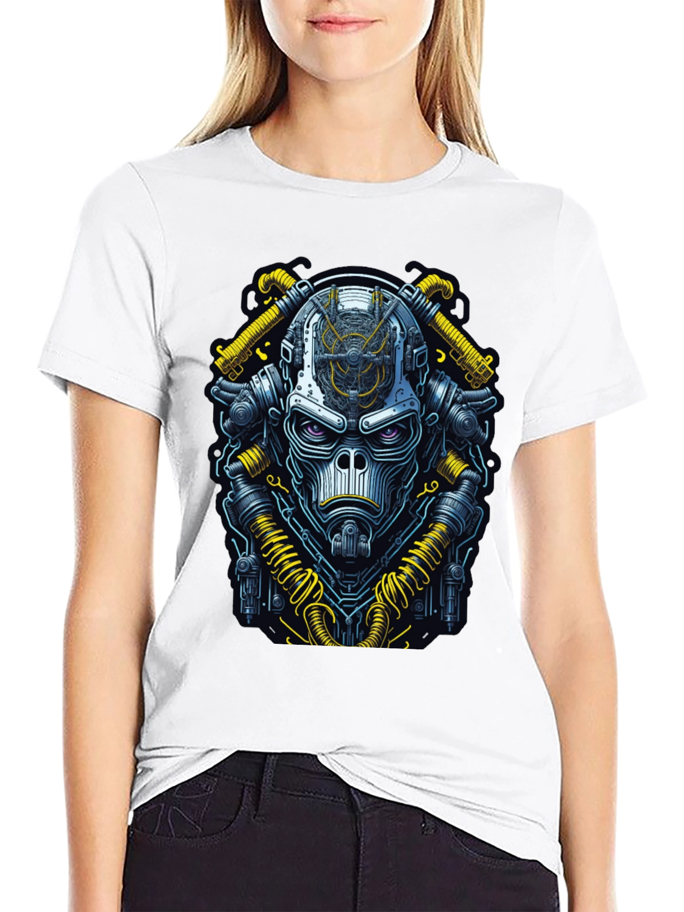 Black Steampunk Monkey Tee - Unique Graphic Design view 9