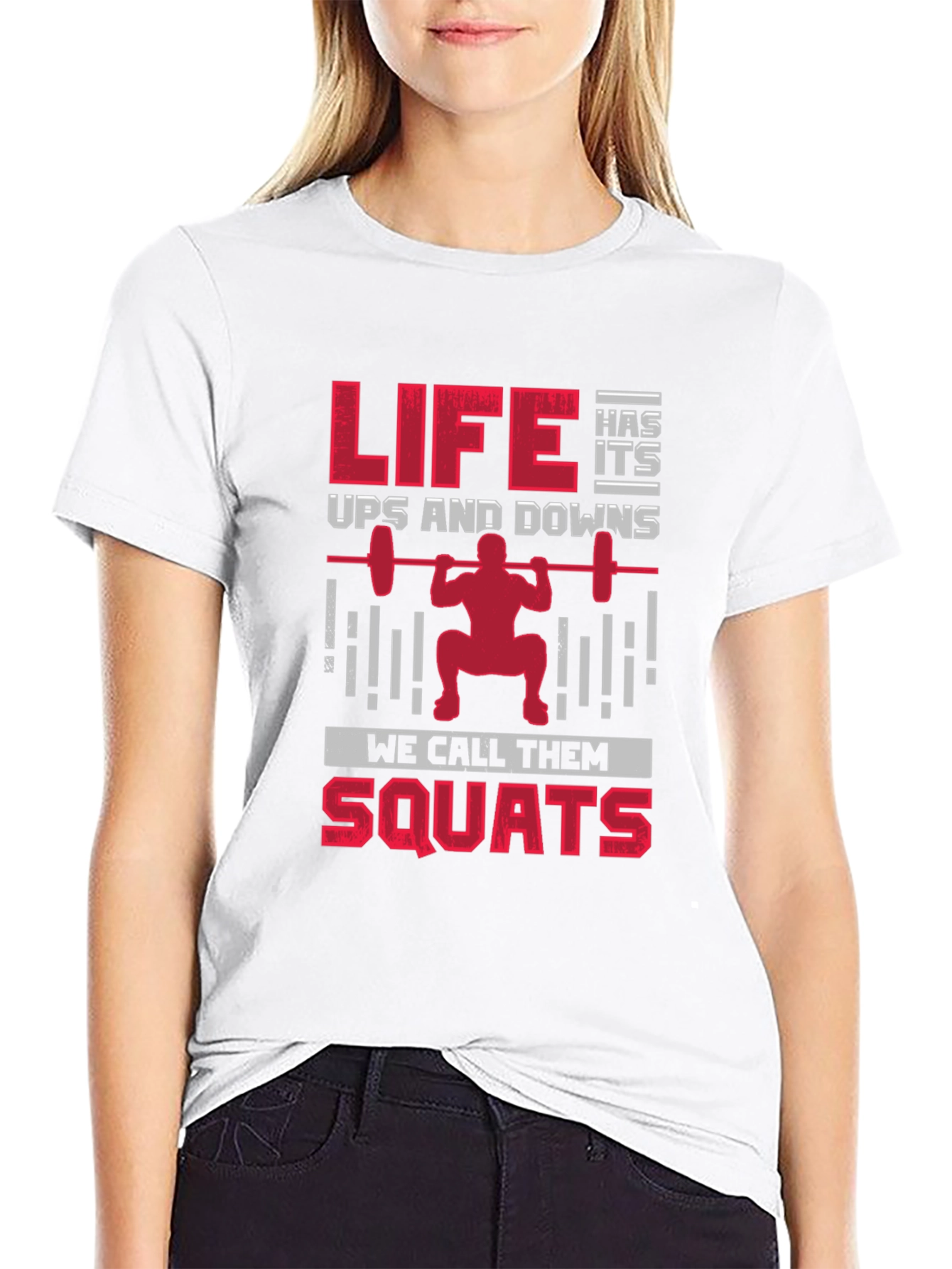 Black Life Has Its Ups & Downs Squats T-Shirt view 9