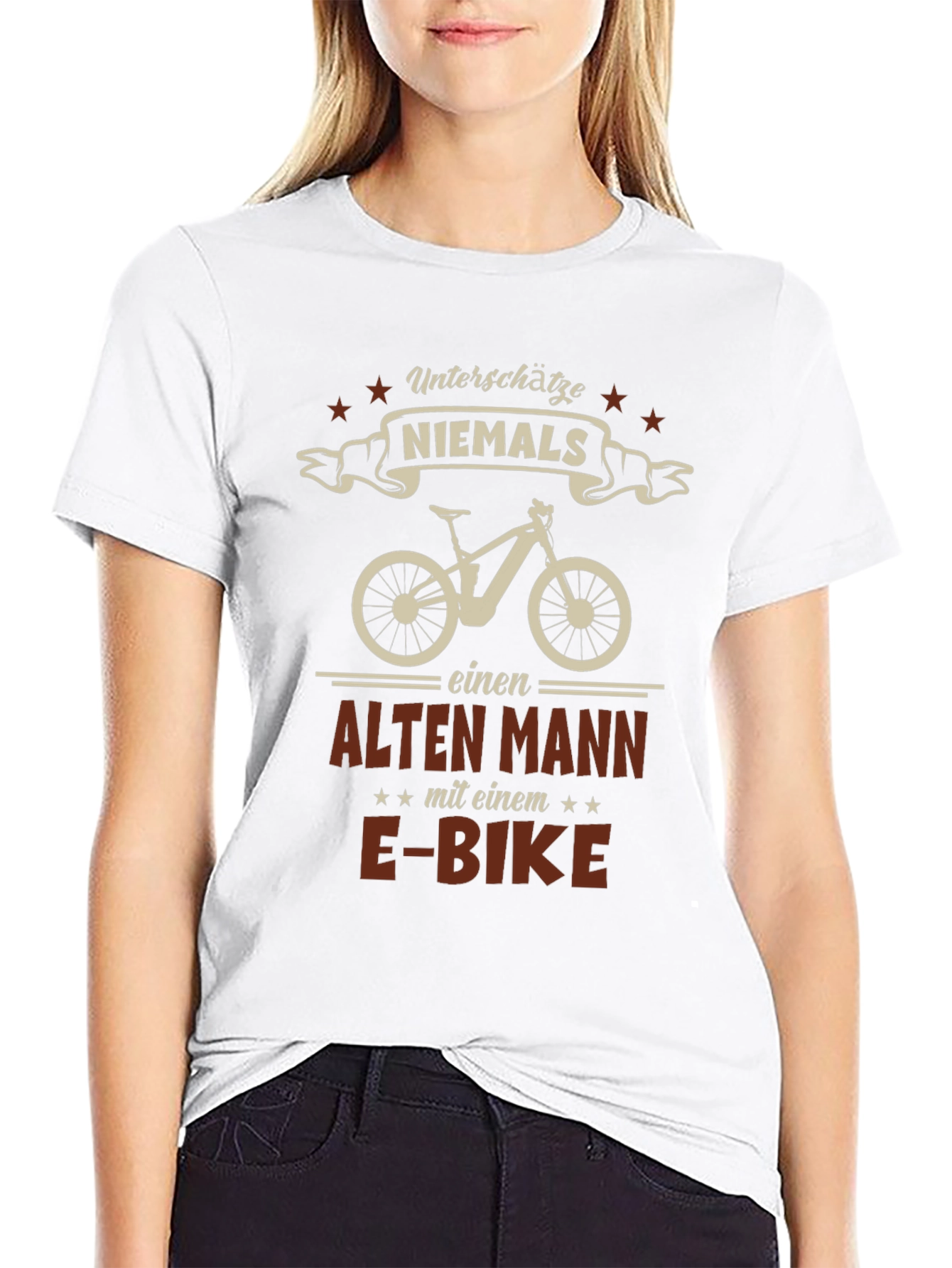 Black E-Bike Old Man Graphic Tee - Black view 9