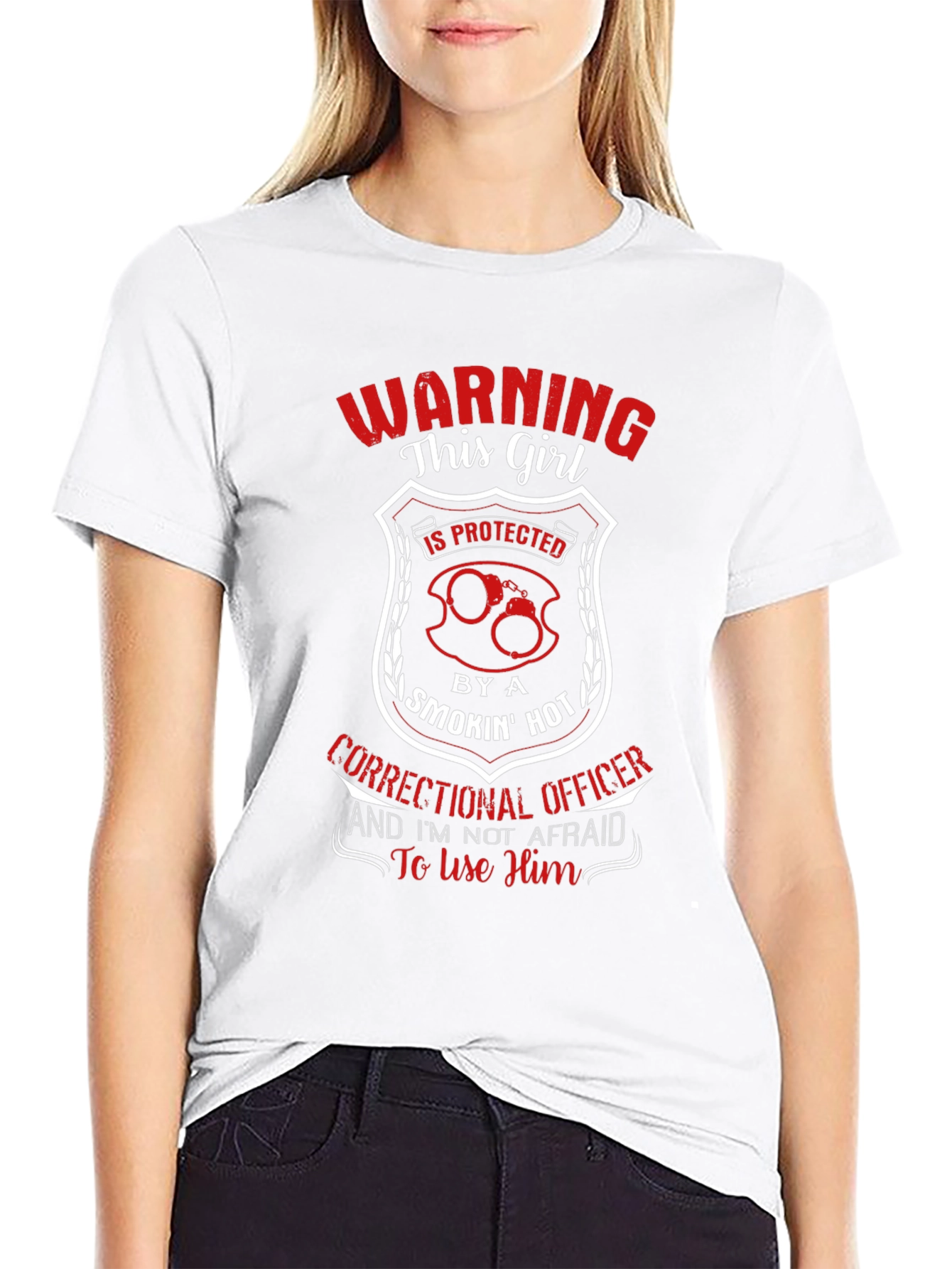 Black Correctional Officer's Girlfriends T-Shirt view 9