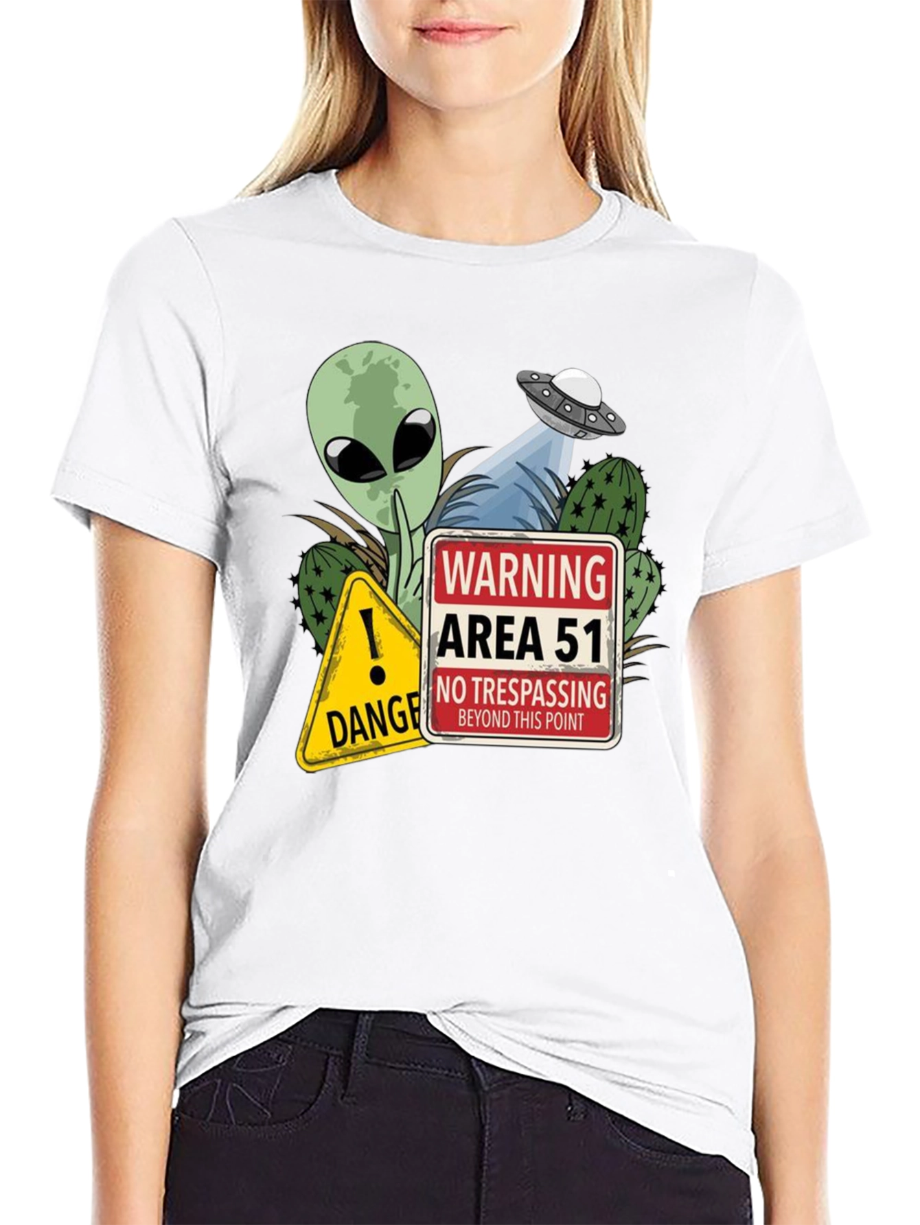 Area 51 Alien UFO Graphic T-Shirt - 9