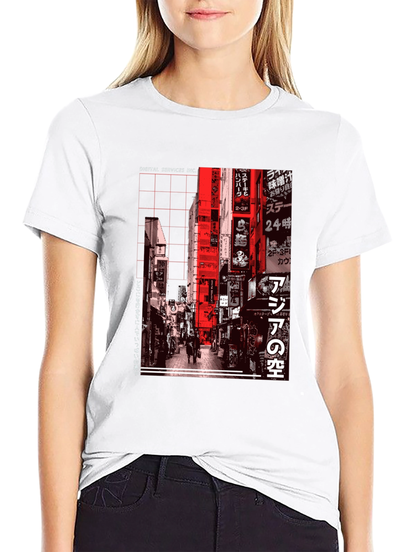 Black Digital Services Tokyo Graphic Tee - Black view 9