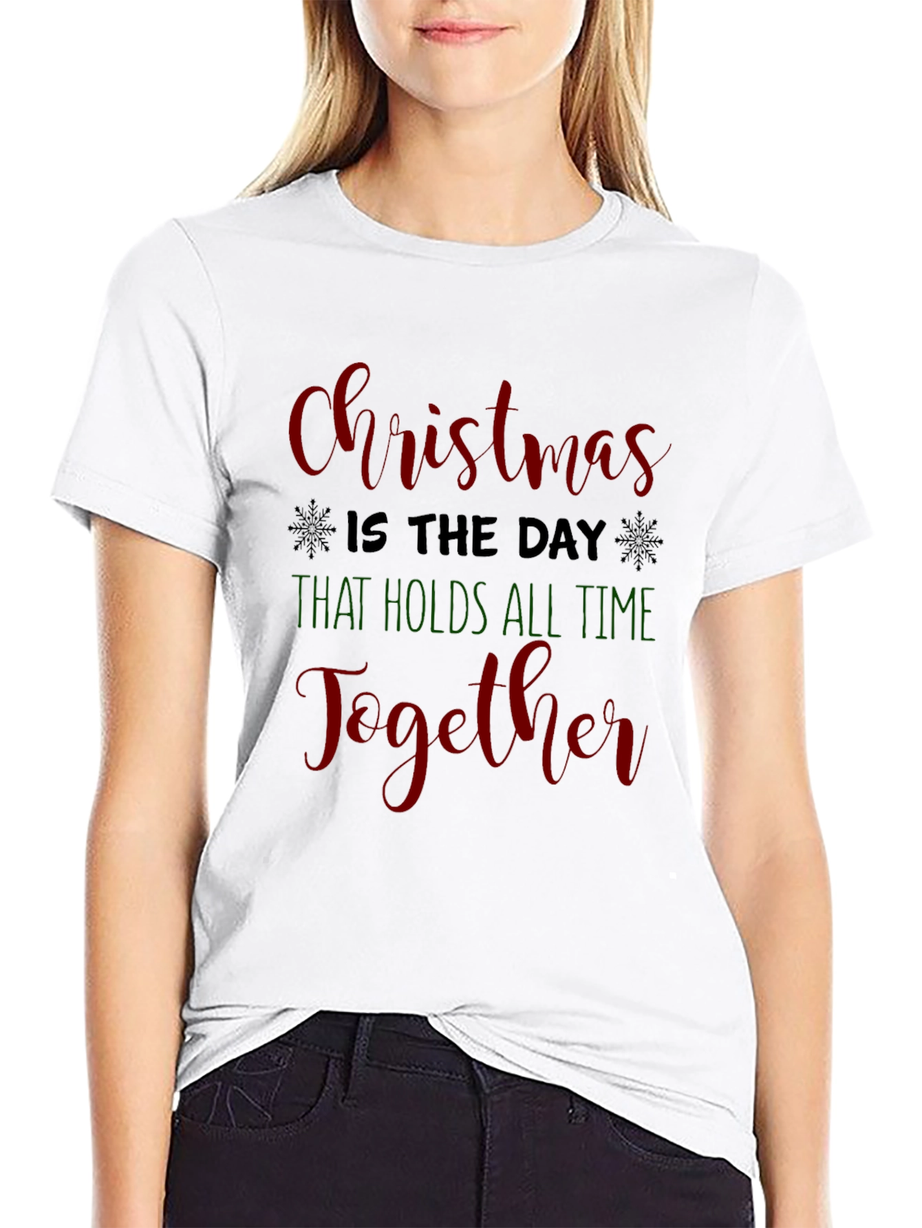 Black Christmas Day Holiday Graphic Tee Shirt view 9