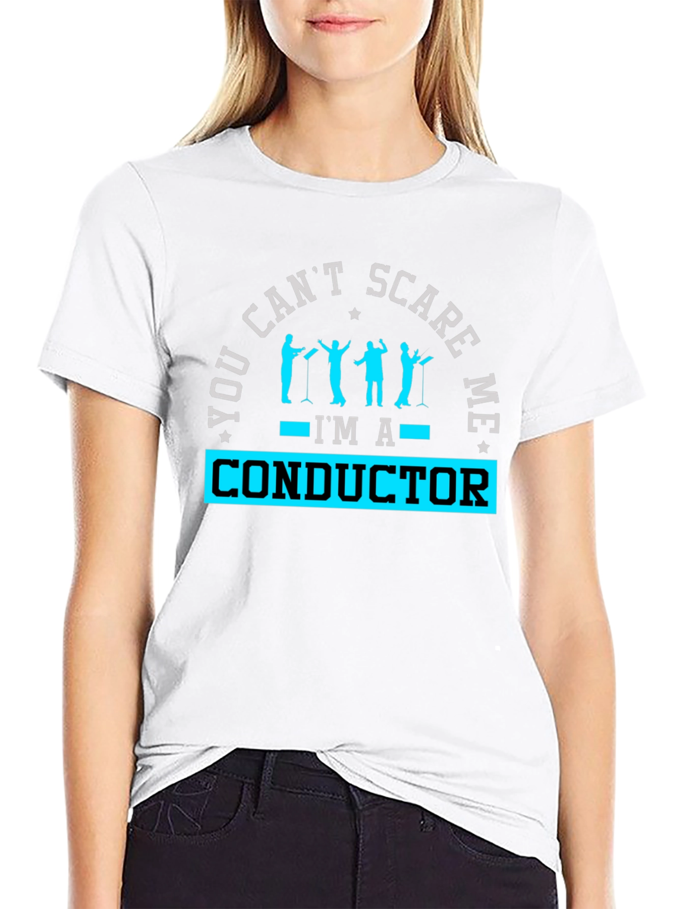 Black Conductor T-Shirt - You Can't Scare Me! view 9