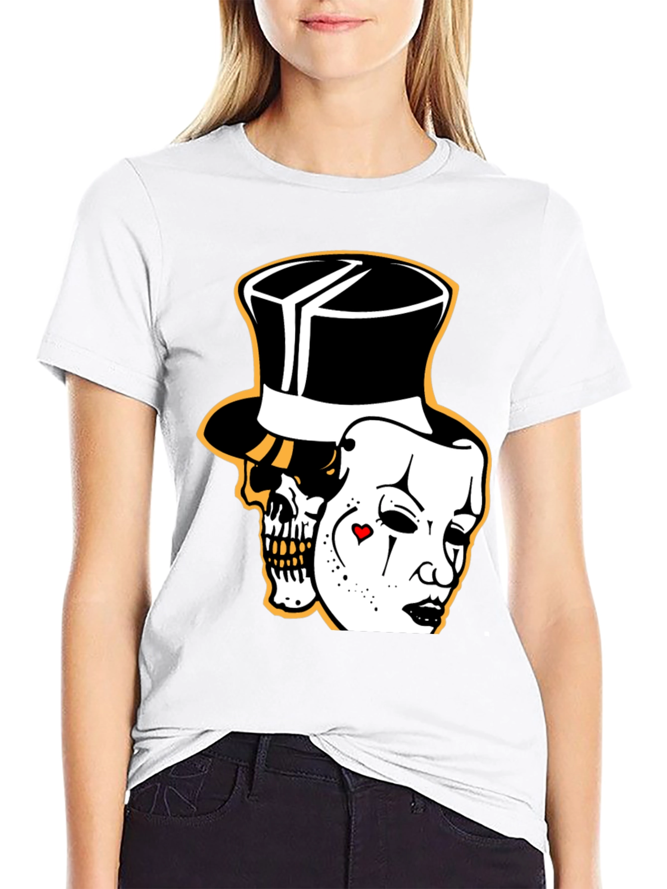 Black Skull & Mask Graphic Tee - Unique Design, Stylish Fit view 9