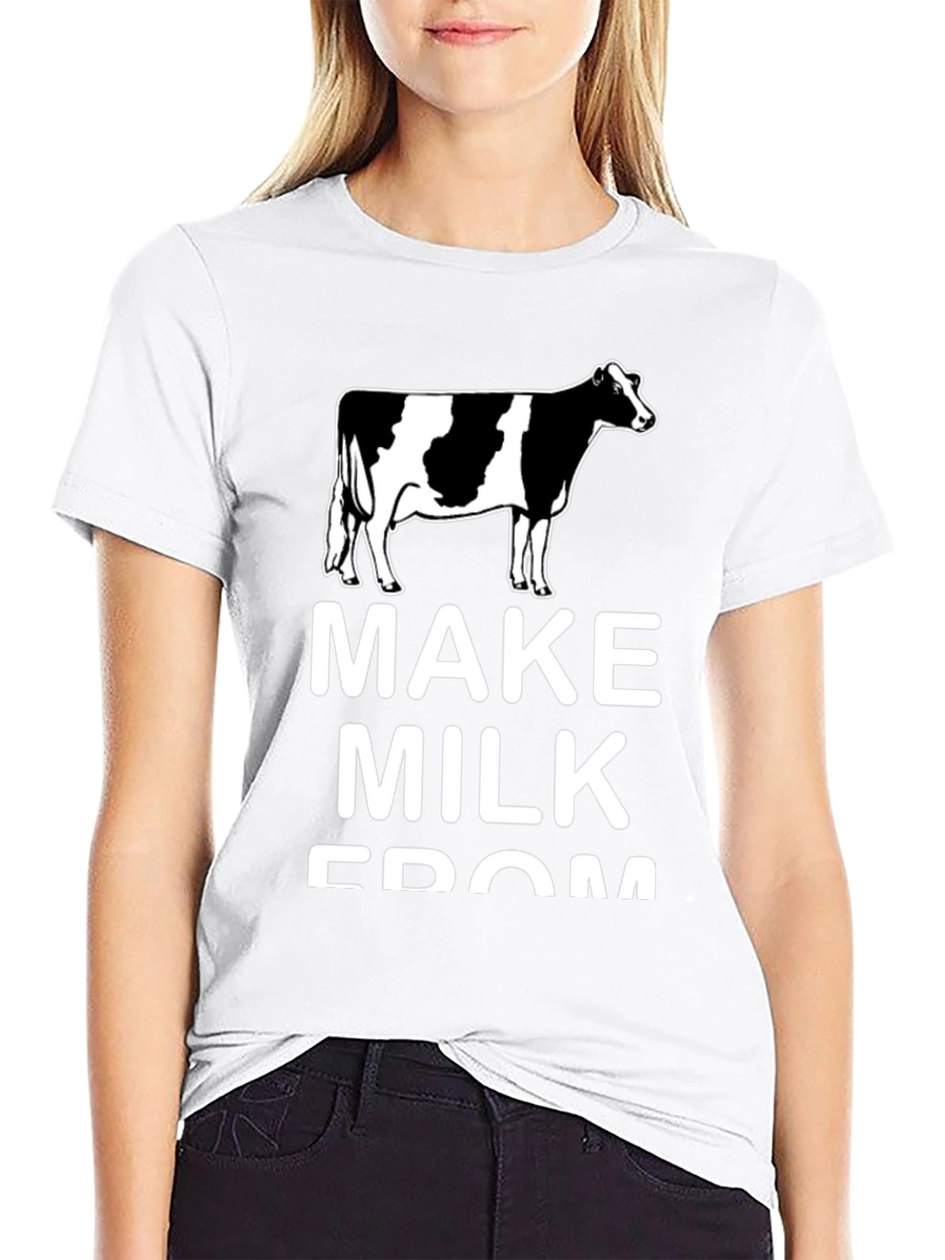 Black Make Milk From Cows Black Tee view 9