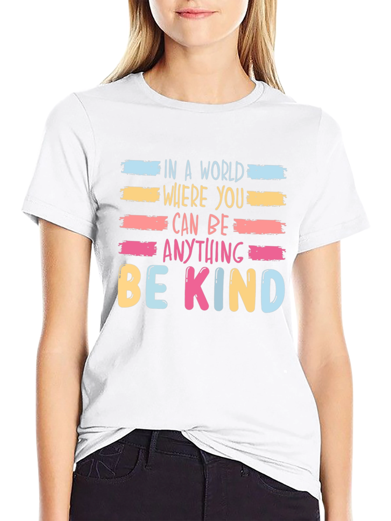 Black Be Kind T-Shirt - Trendy Graphic Tee view 9