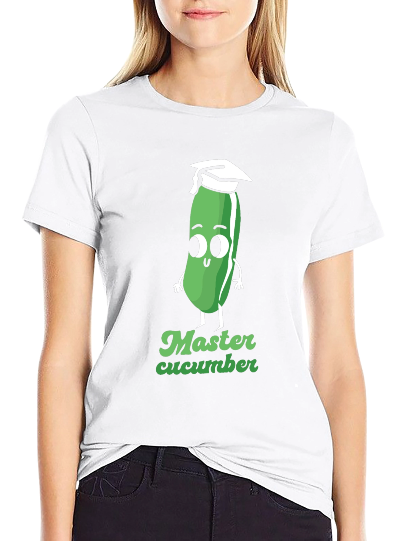 Black Master Cucumber Graphic Tee - Black Cotton T-Shirt view 9