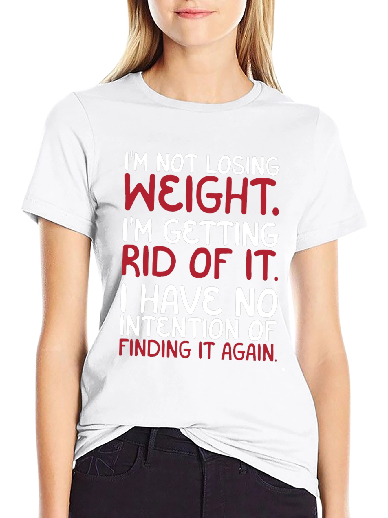 Black Humorous Weight Loss Goal T-Shirt view 9