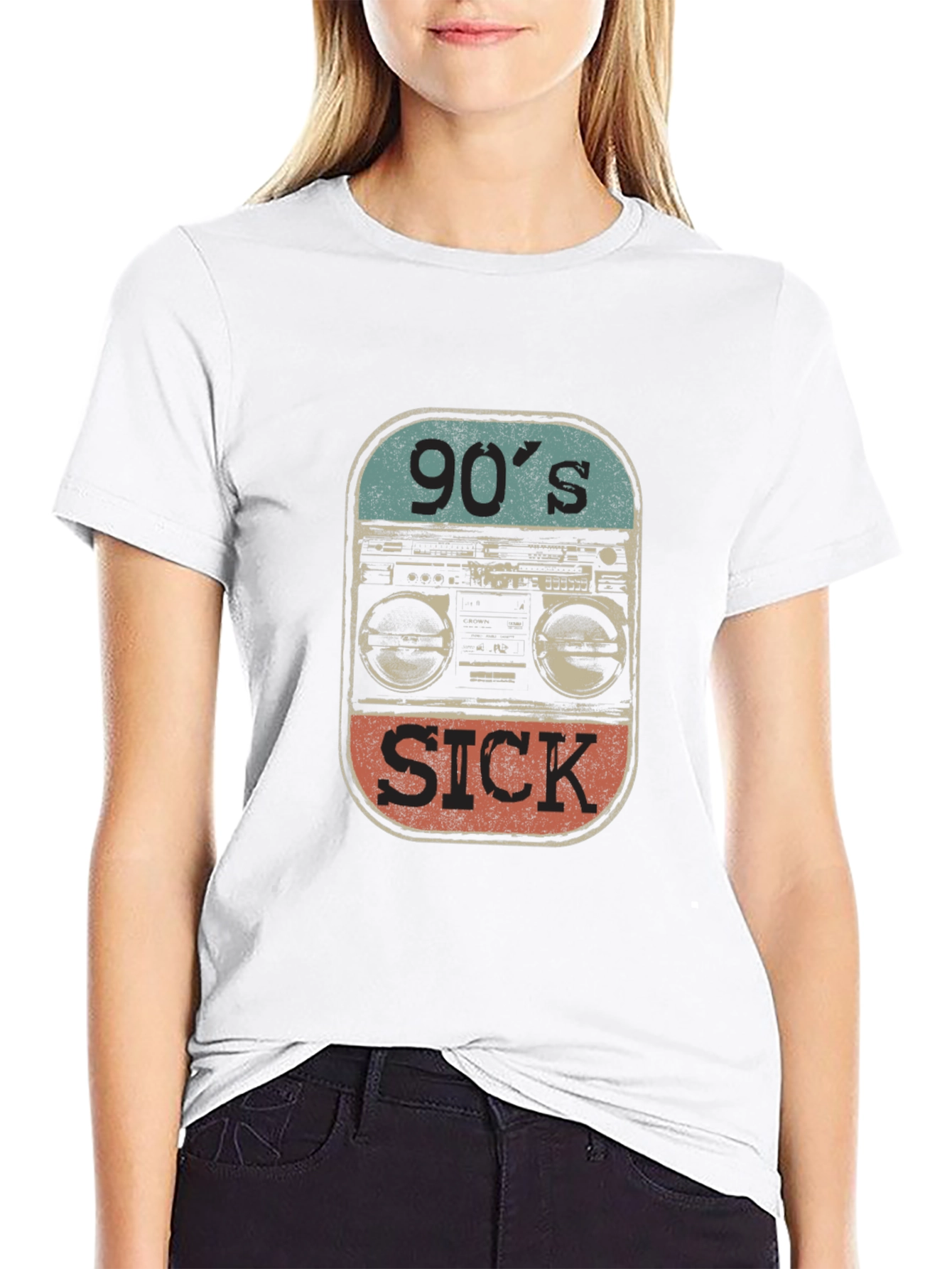 Black 90's Sick Graphic Tee view 9