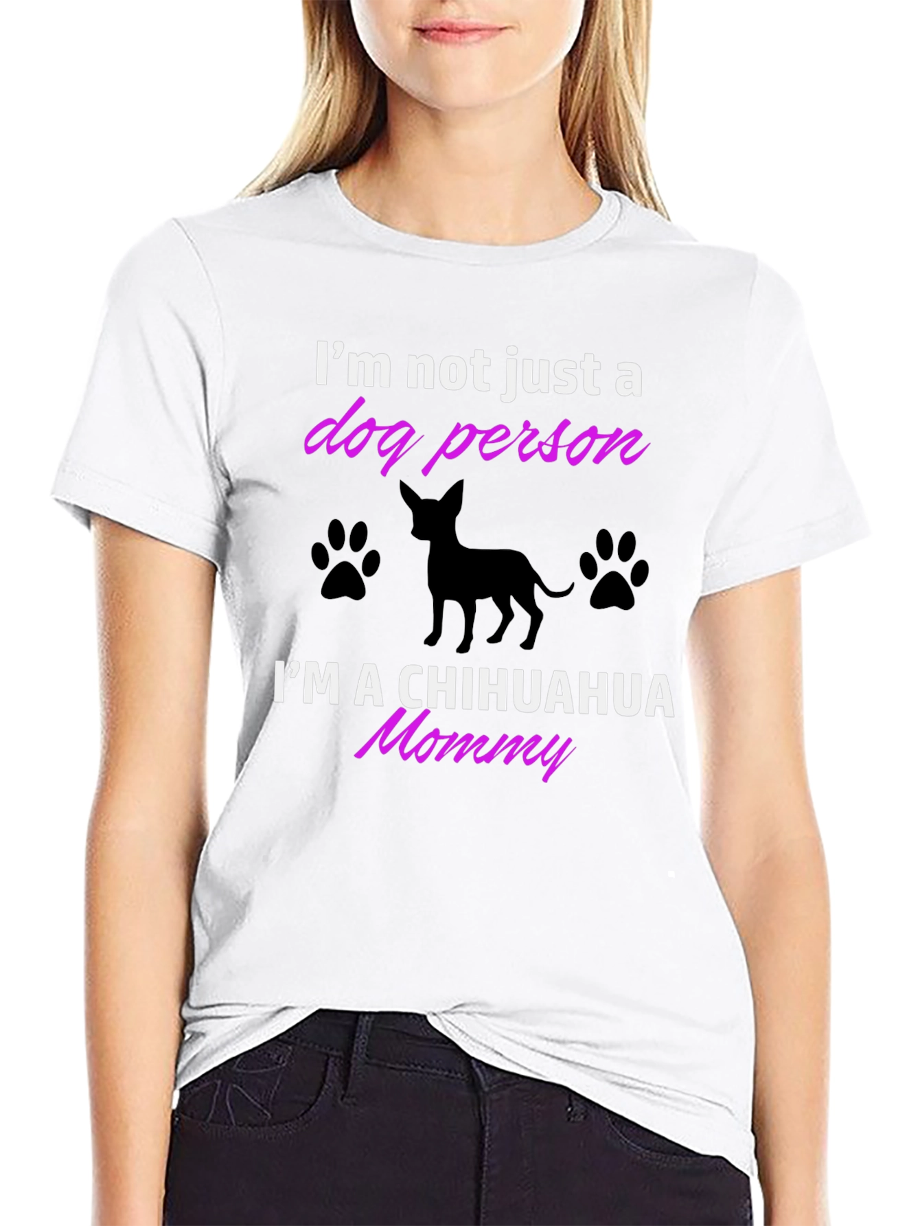 Black Chihuahua Mommy T-Shirt - Dog Lover Tee view 9
