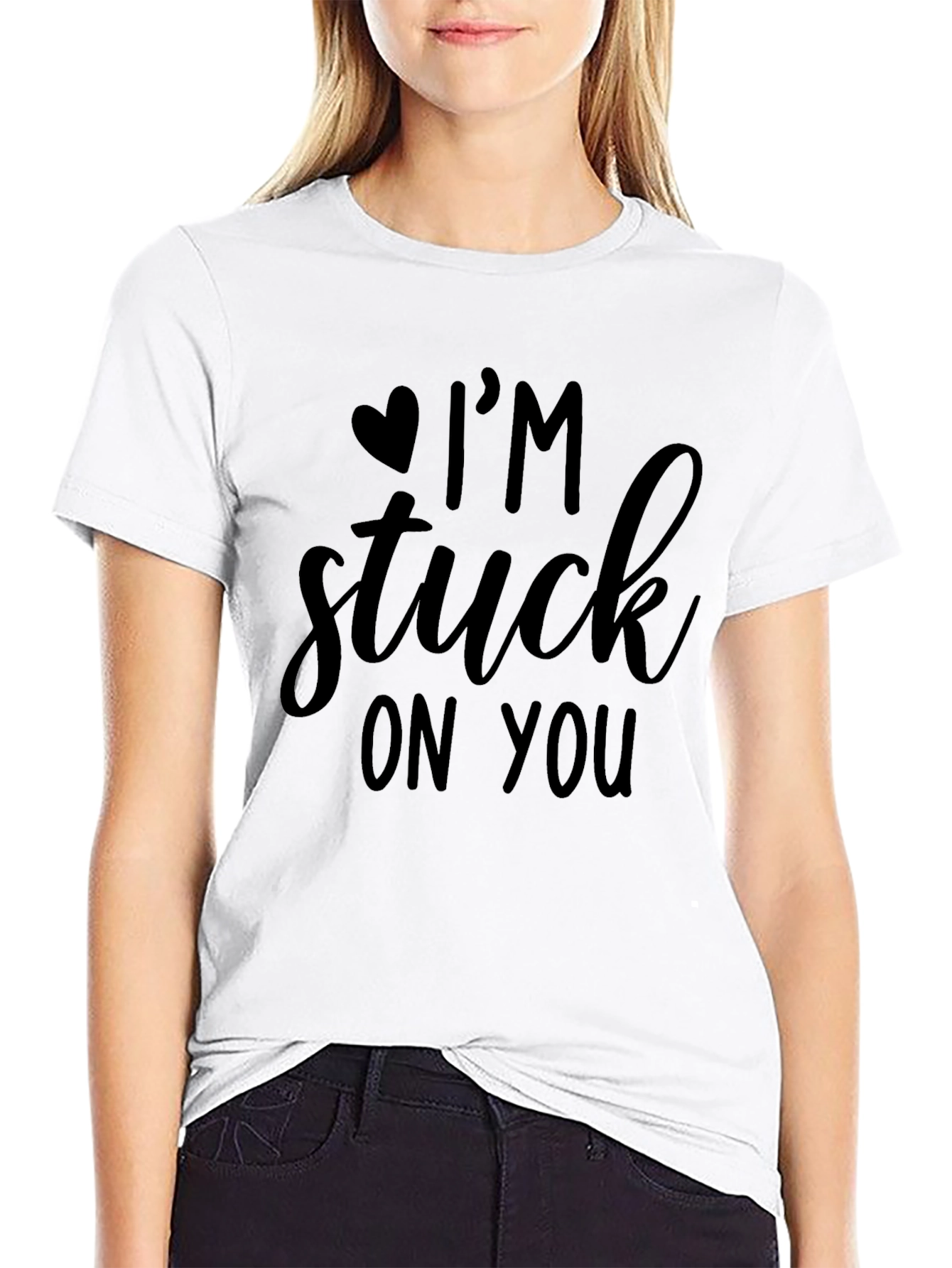 Black I'm Stuck On You Black Graphic Tee view 9