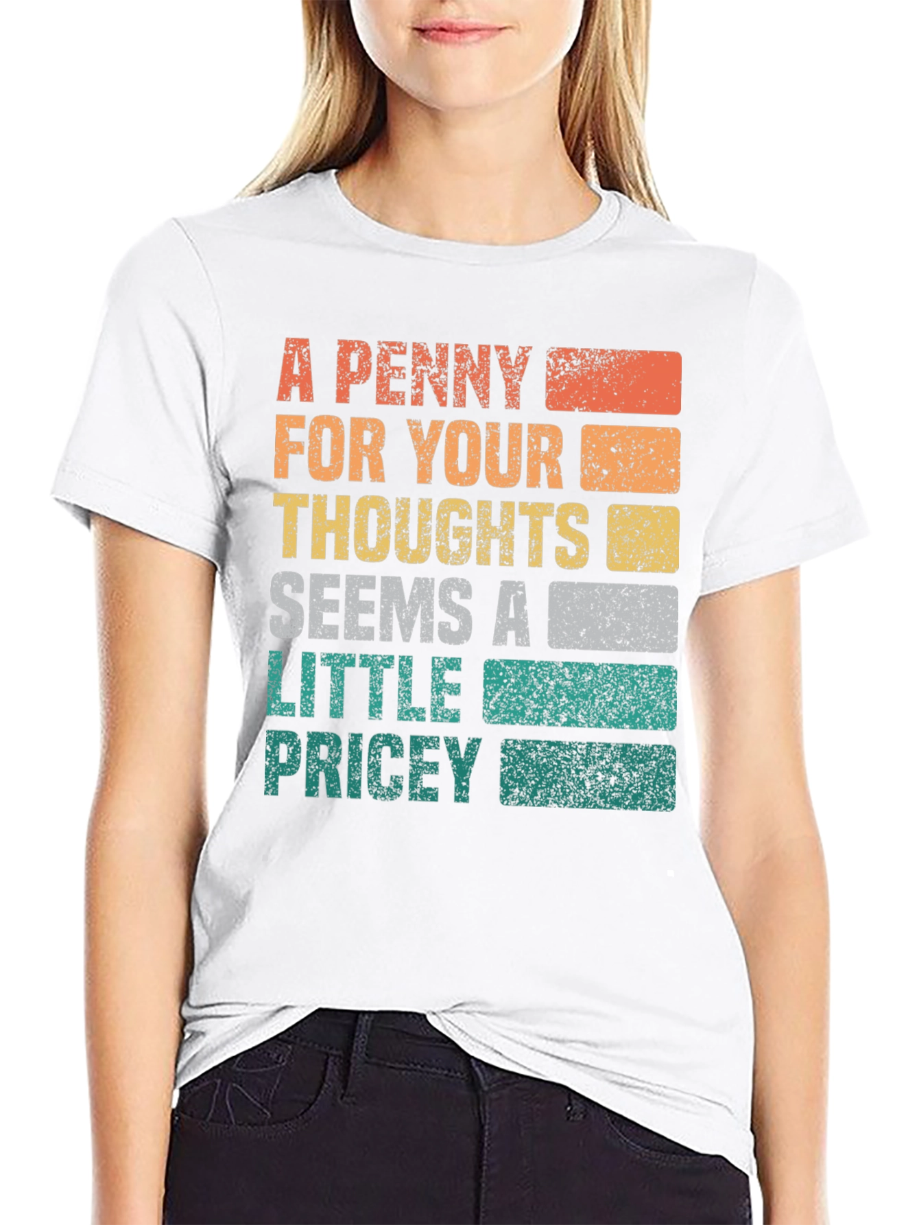 Black A Penny For Your Thoughts Graphic Tee view 9