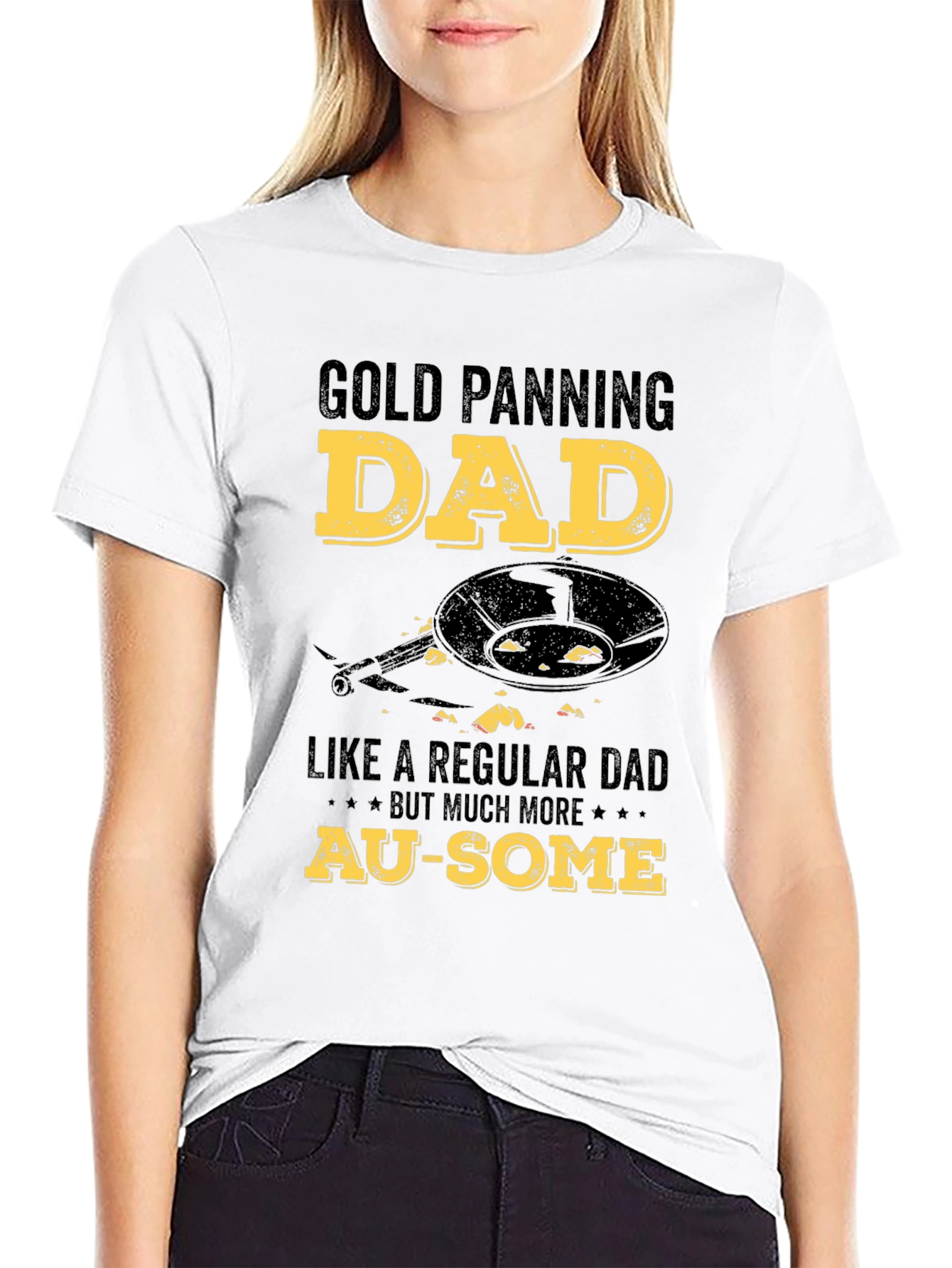 Black Gold Panning Dad T-Shirt - Au-Some Gift for Gold Miners view 9