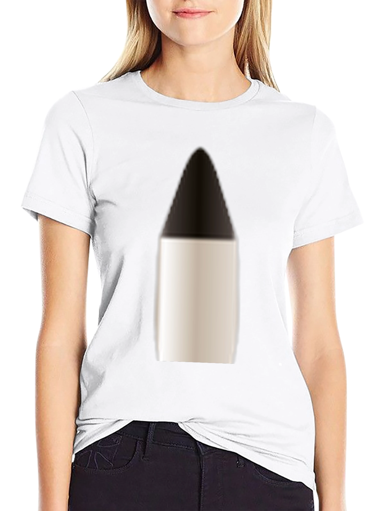 Black Bullet Graphic Print Black T-Shirt view 9