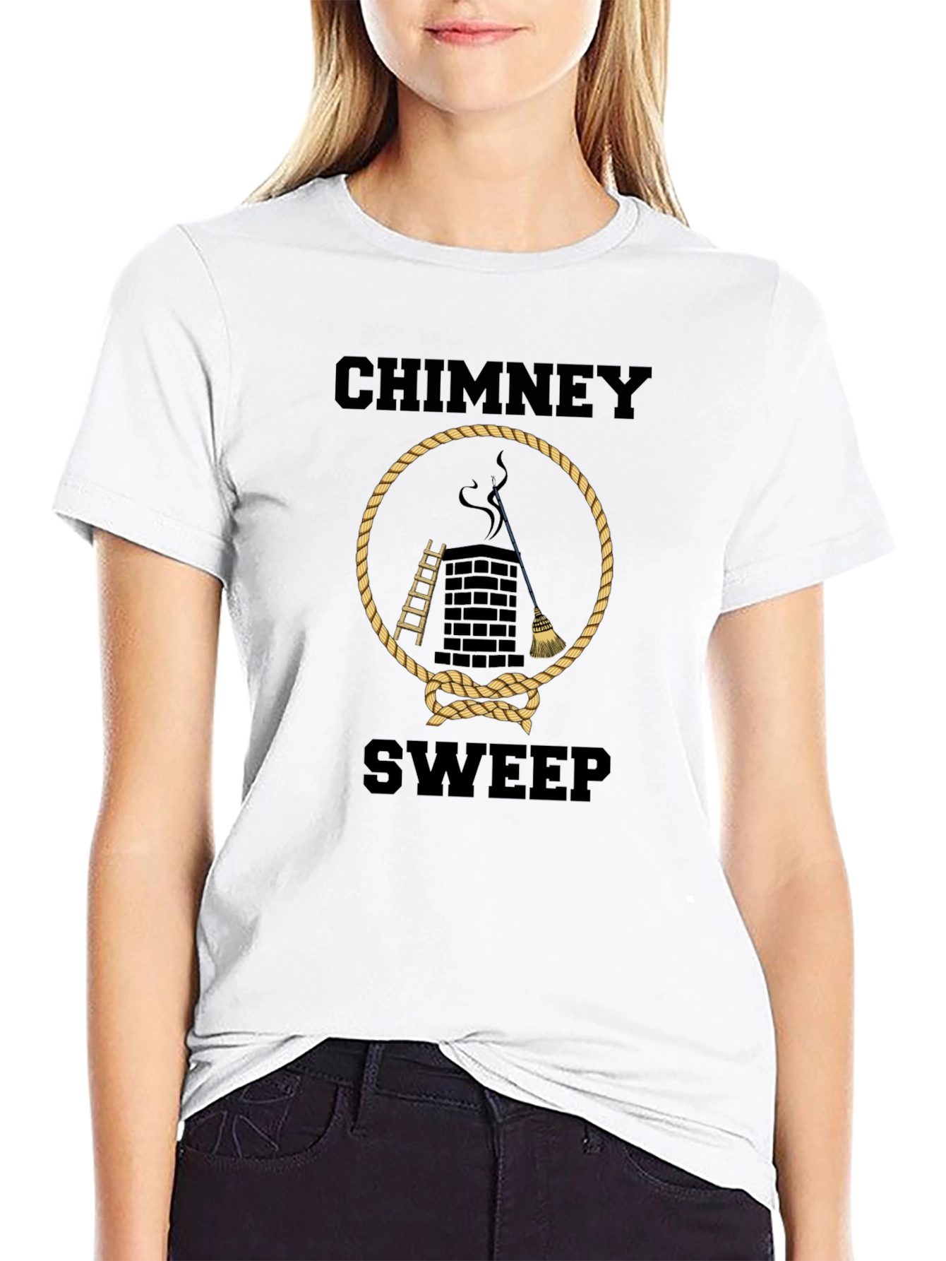 Black Chimney Sweep T-Shirt - Graphic Tee view 9