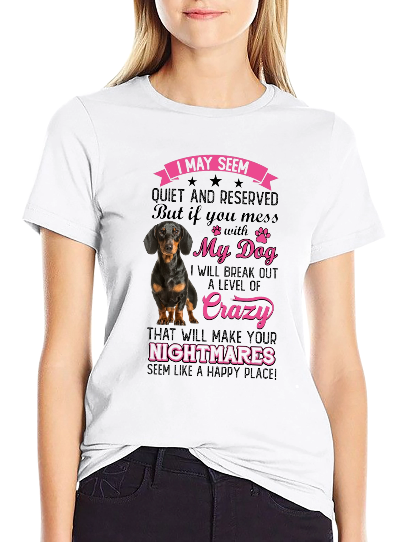 Black Dog Lover T-Shirt - I May Seem Quiet view 9